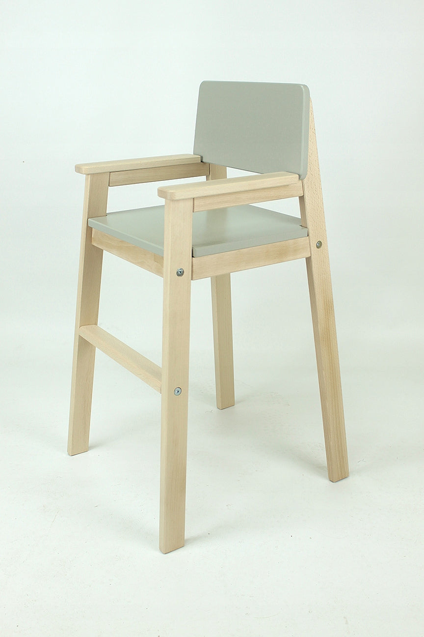 Children's High Chair for Table HANIA Natural Beech Grey Warm 03 Packaging status original