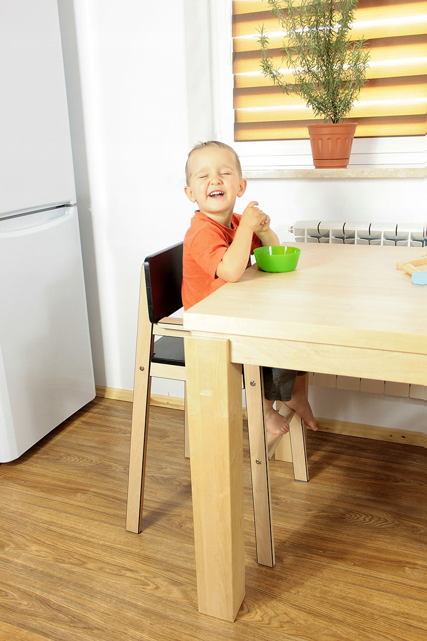 Children's High Chair for Table HANIA Oak Stain Green Bottle 47 Brand no brand
