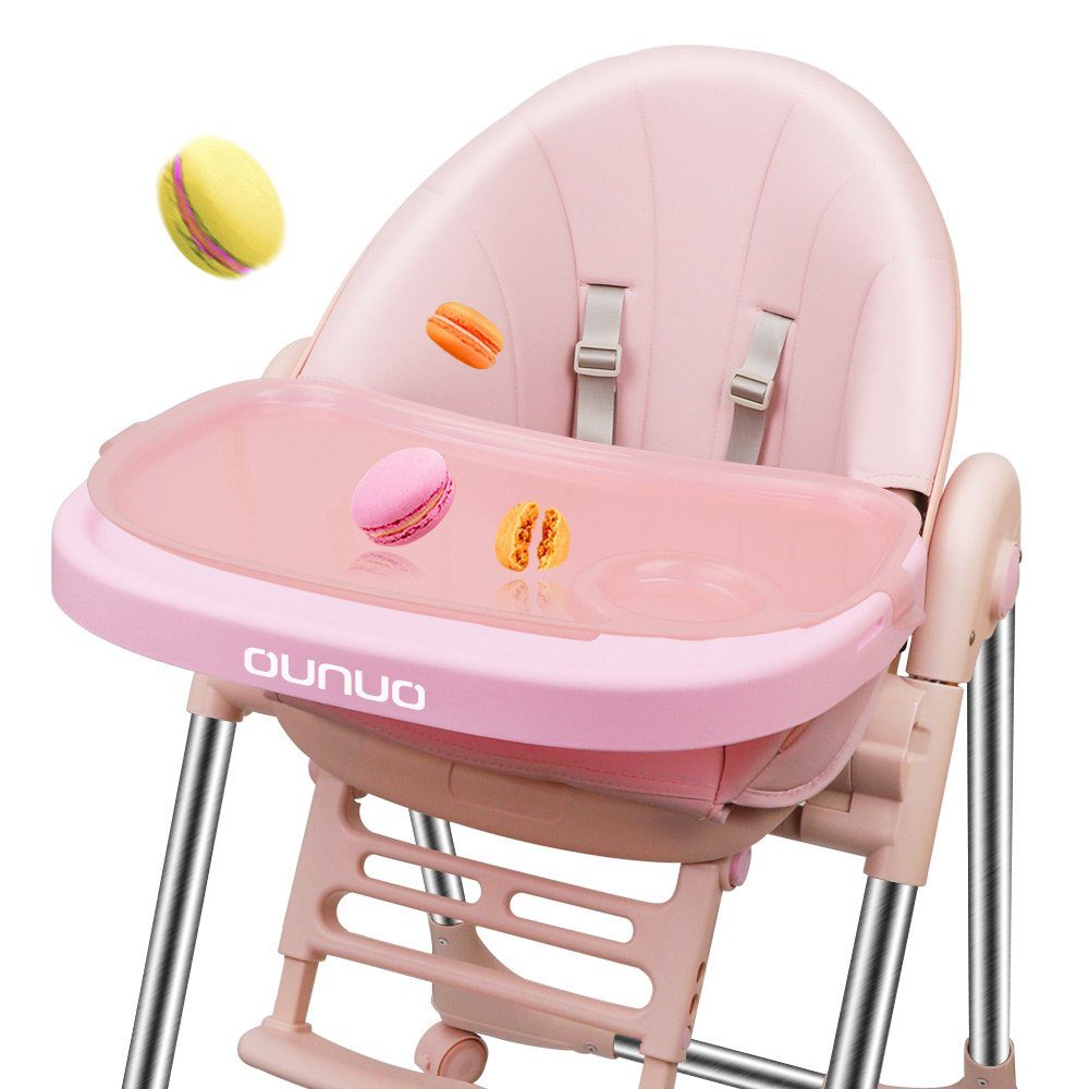 Children's High Chair with Safety Belt and PU Leather Cushion (Pink) EAN (GTIN) 0709544677593