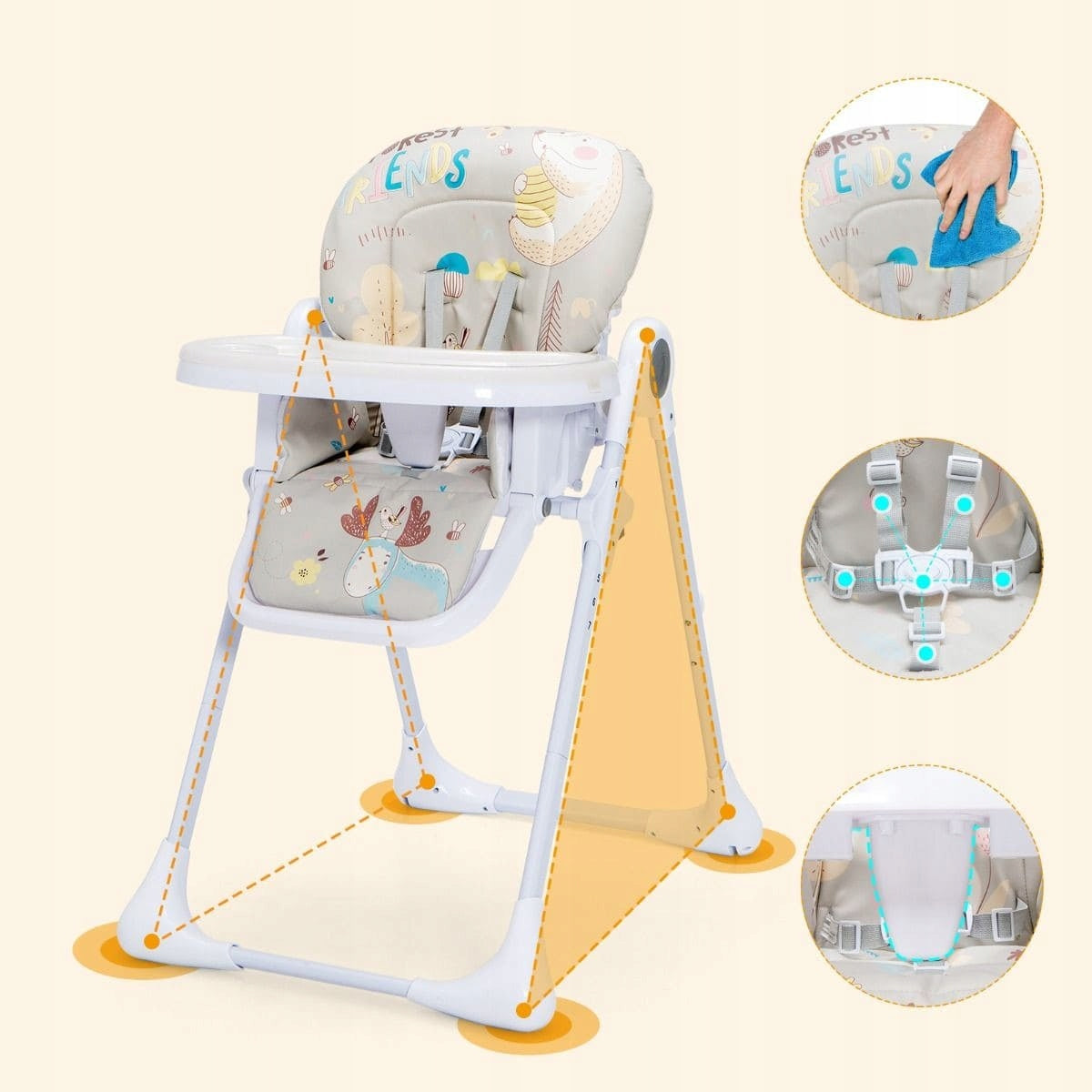 Children's Highchair 4in1 Highchair Brand Costway