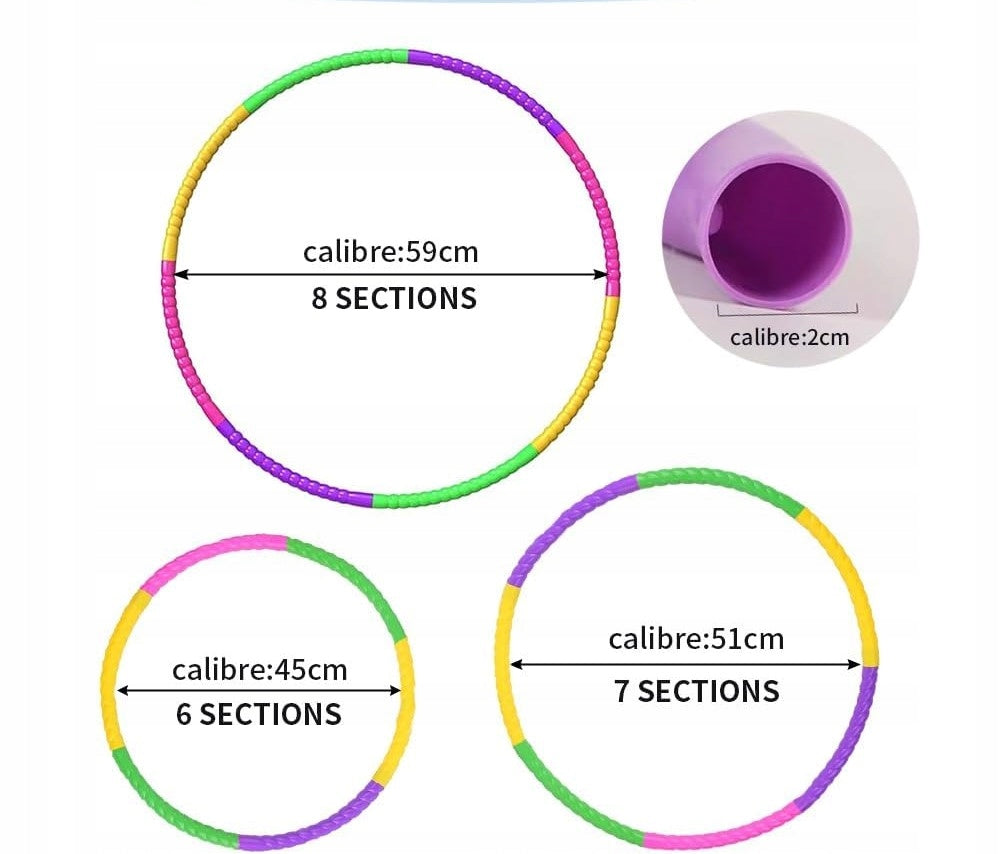 Children's Hula Hoop 8 sections adjustable exercise gymnastics 45-59 cm 2pcs. Packaging status original