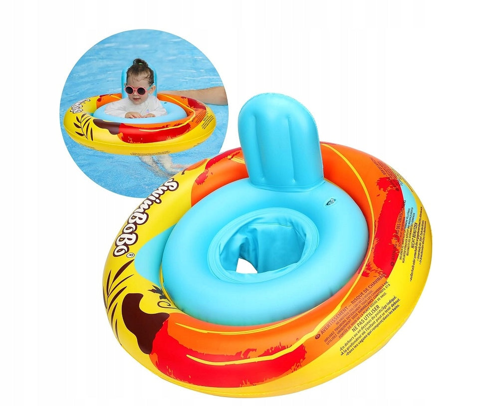 Children's Inflatable Swimming Wheel Swimbobo with Backrest + Pump
