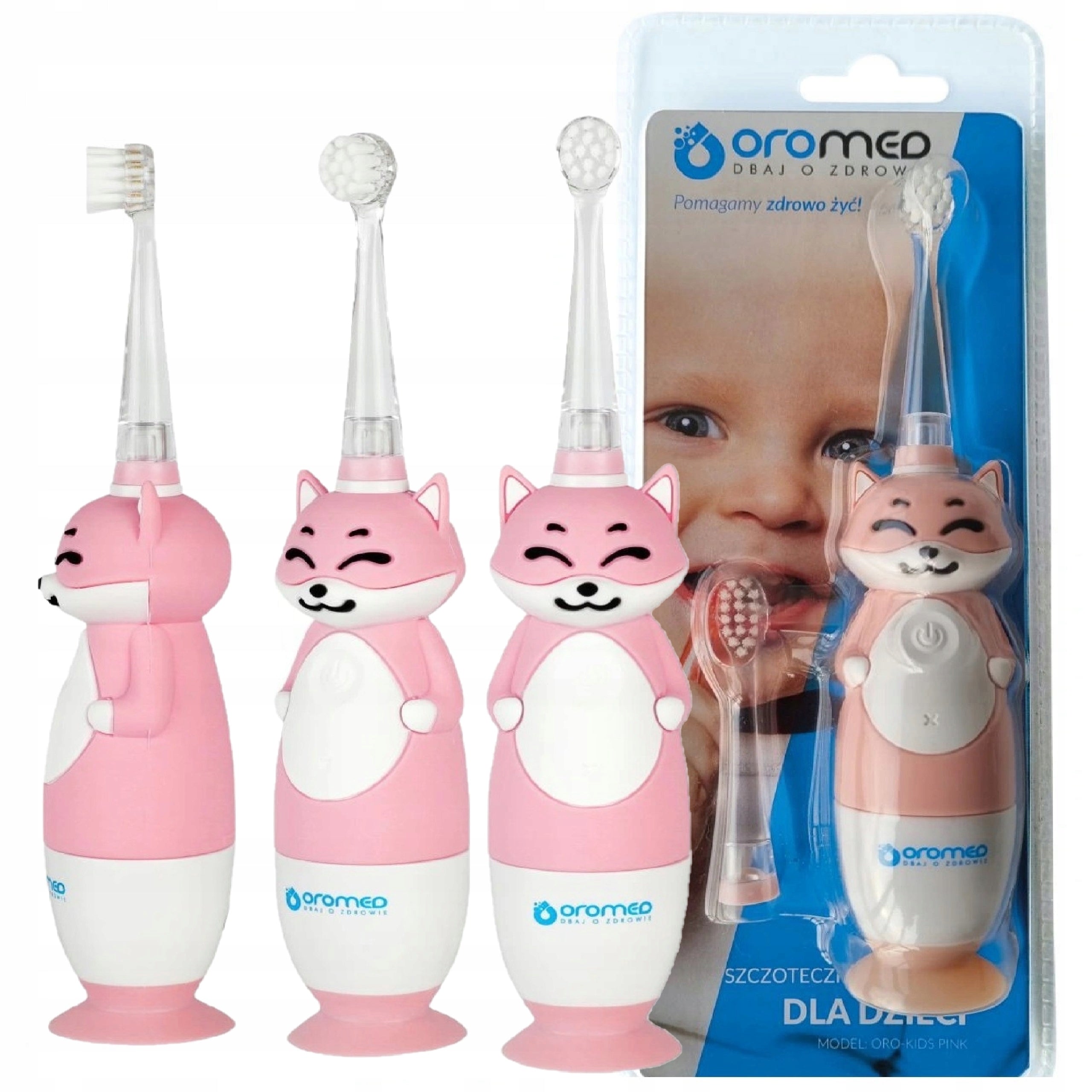 Children's Pink Electric Sonic electric toothbrush OROMED ORO-KIDS 0-3 years