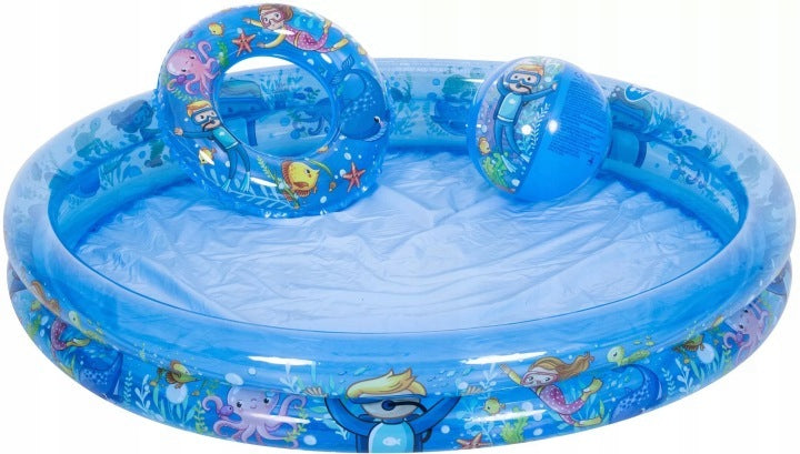 Children's Pool Ocean 120cm Ball Circle Set Inflatable Garden Shower Tray Packaging status original