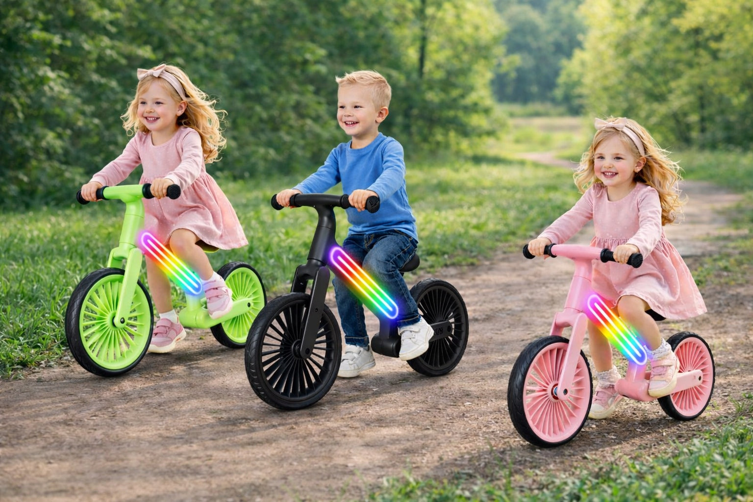 Children's Running Bike 12" LED Lightweight Adjustable Seat 2+ Manufacturer code Rowerek dla dziecka Biegowy LED