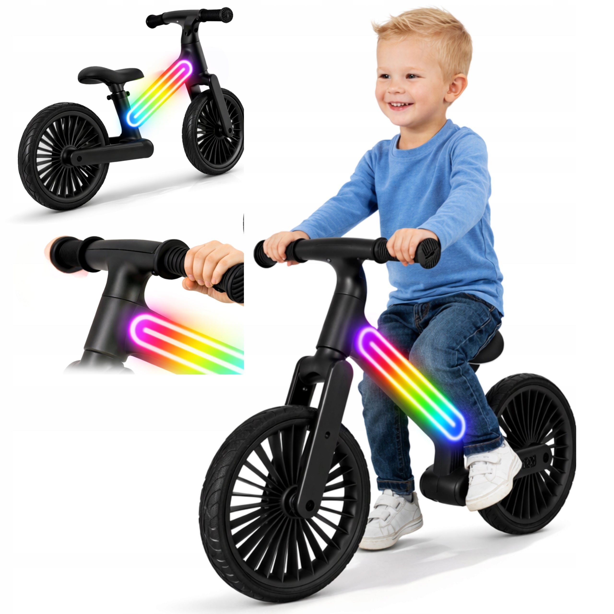 Children's Running Bike 12" LED Lightweight Adjustable Seat 2+ Packaging status original
