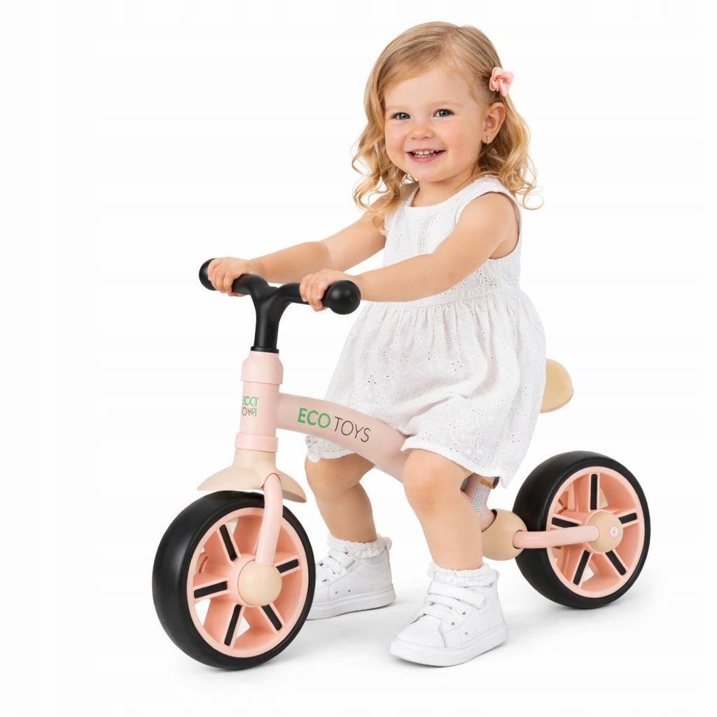 Children's Running Bike Adjustable Saddle Pink Age 3+ Ecotoys