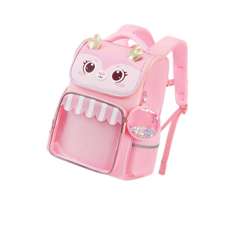 Children's School Backpack 1-3 Years Pink Water Resistance Deer