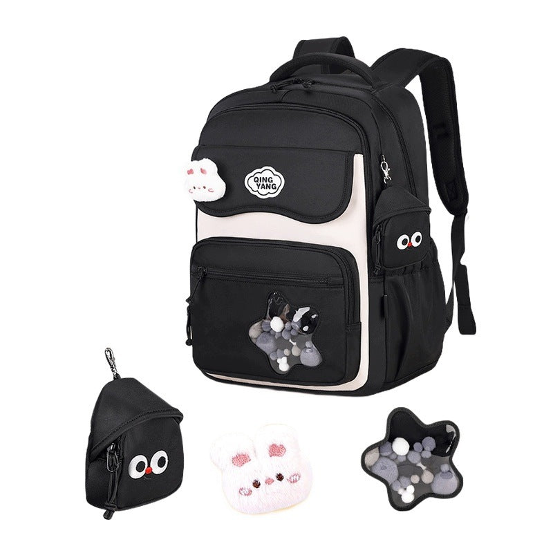 Children's School Backpack 2026 New Model Large Capacity Lightweight Black For