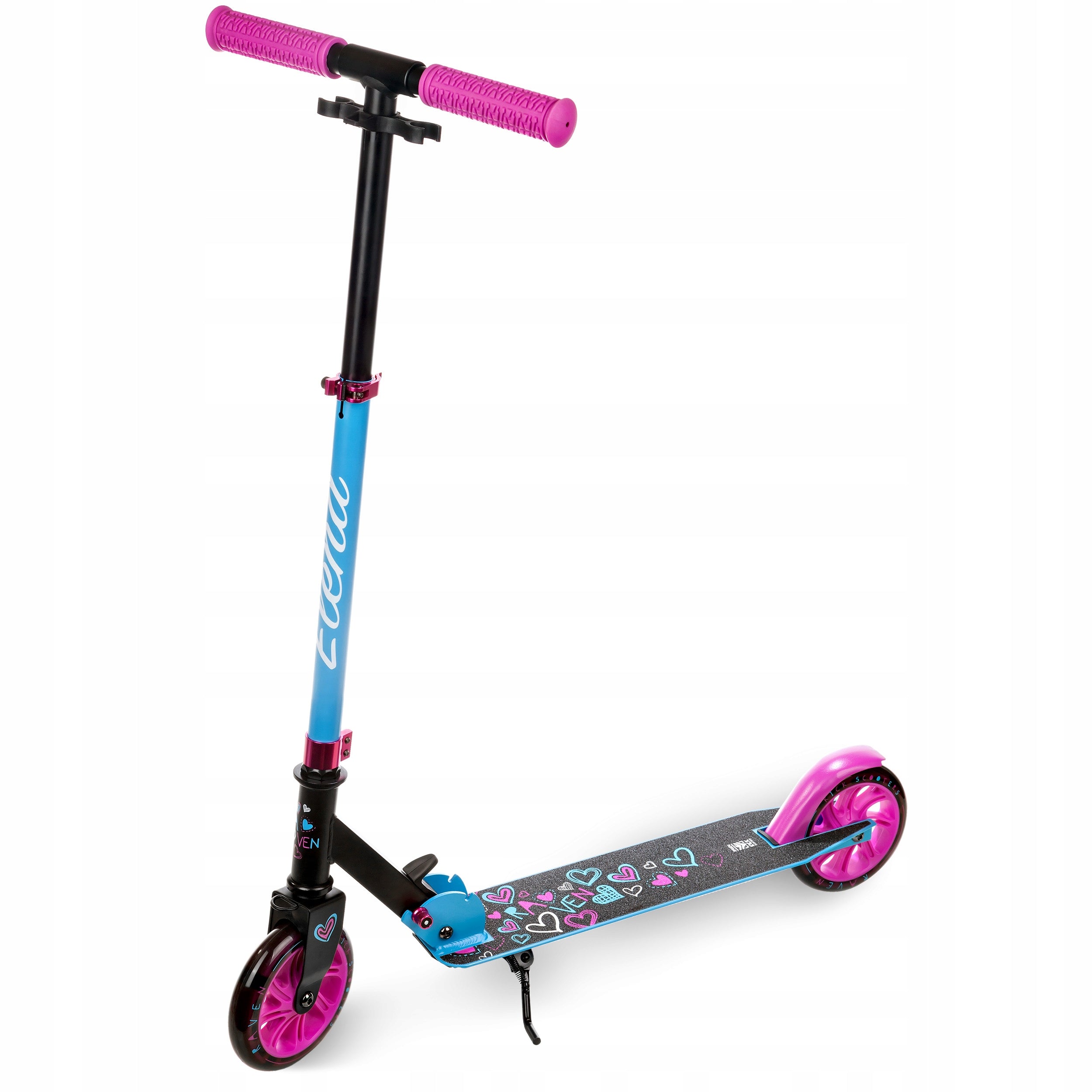 Children's Scooter Folding RAVEN Elena Black 145mm LED Wheels Brand Raven