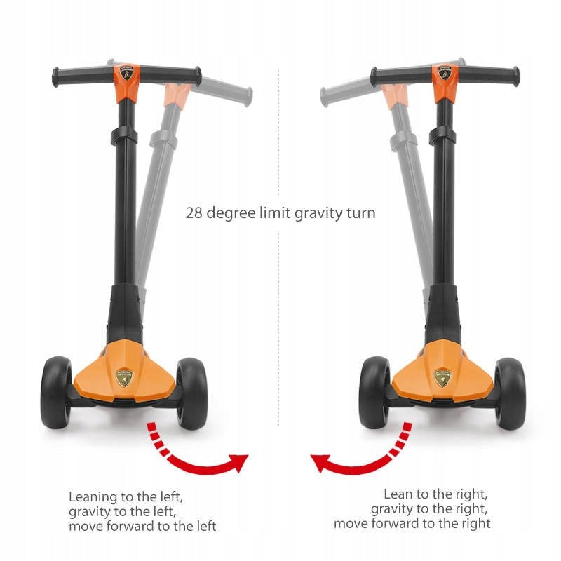 Children's Scooter Tricycle Balance Children's Lamborghini 3-Wheel Brake yes