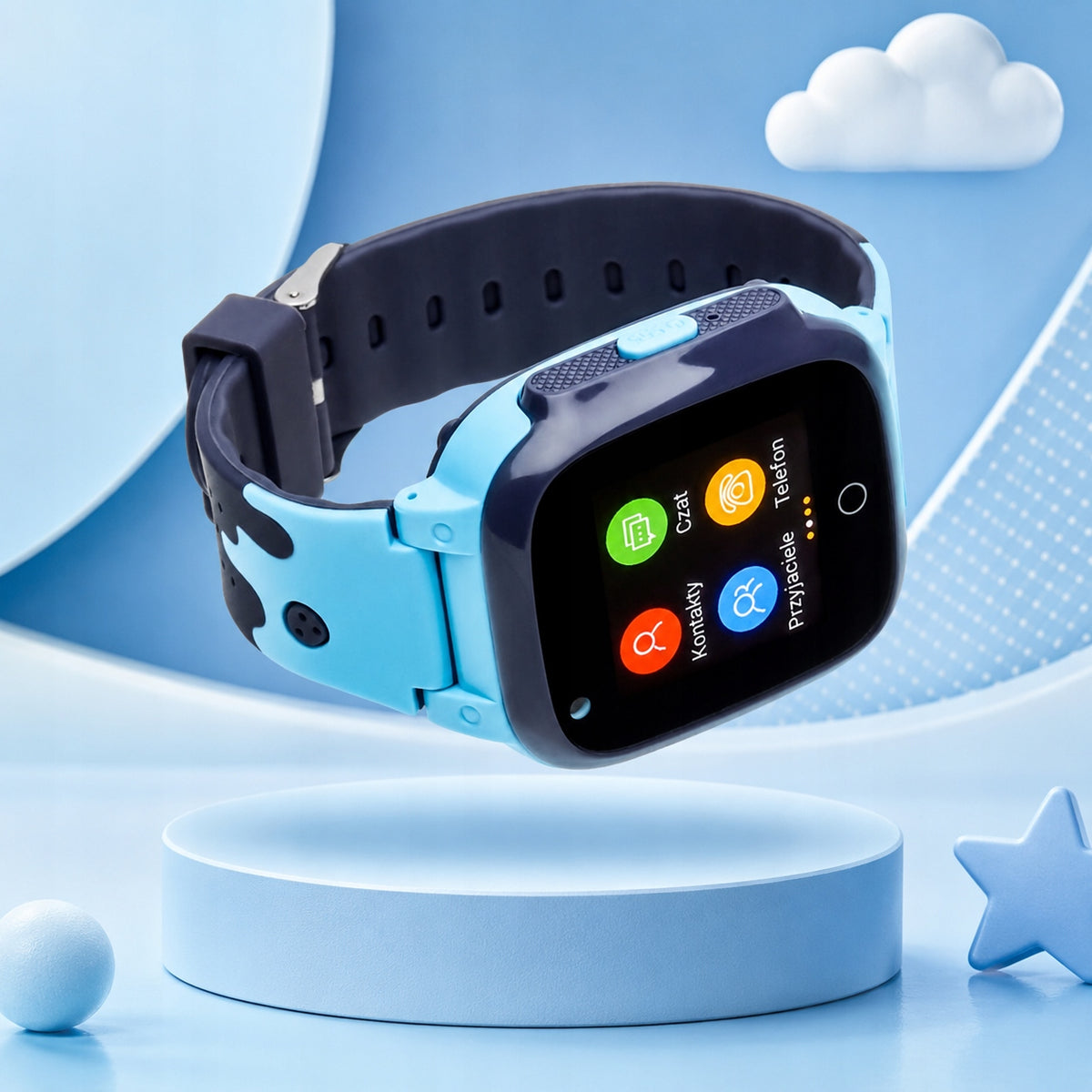 Children's Smartwatch GPS 4G LTE Camera SOS Video Calling Blue