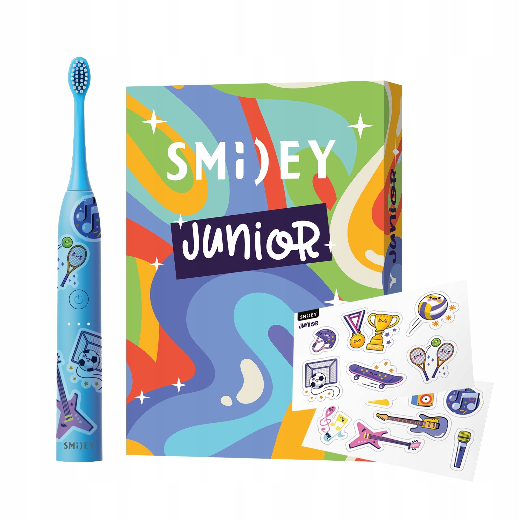 Children's Sonic Toothbrush 7+ Smiley Junior + Stickers