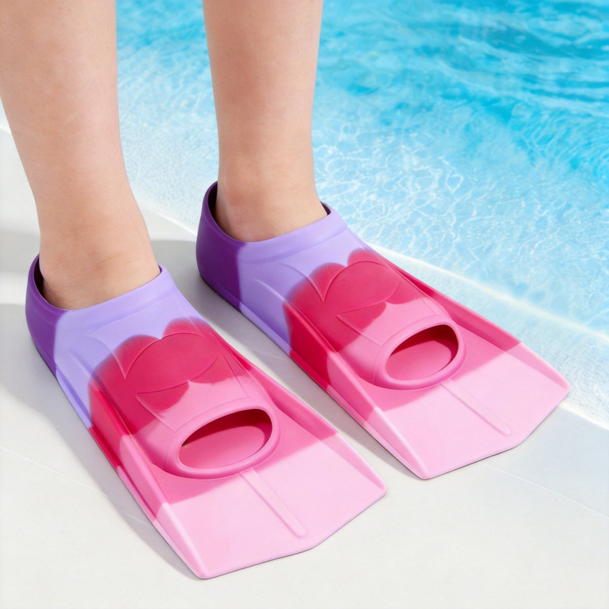 Children's Swim Fins, Swimming Training Fins, Durable Portable Size range 33–35