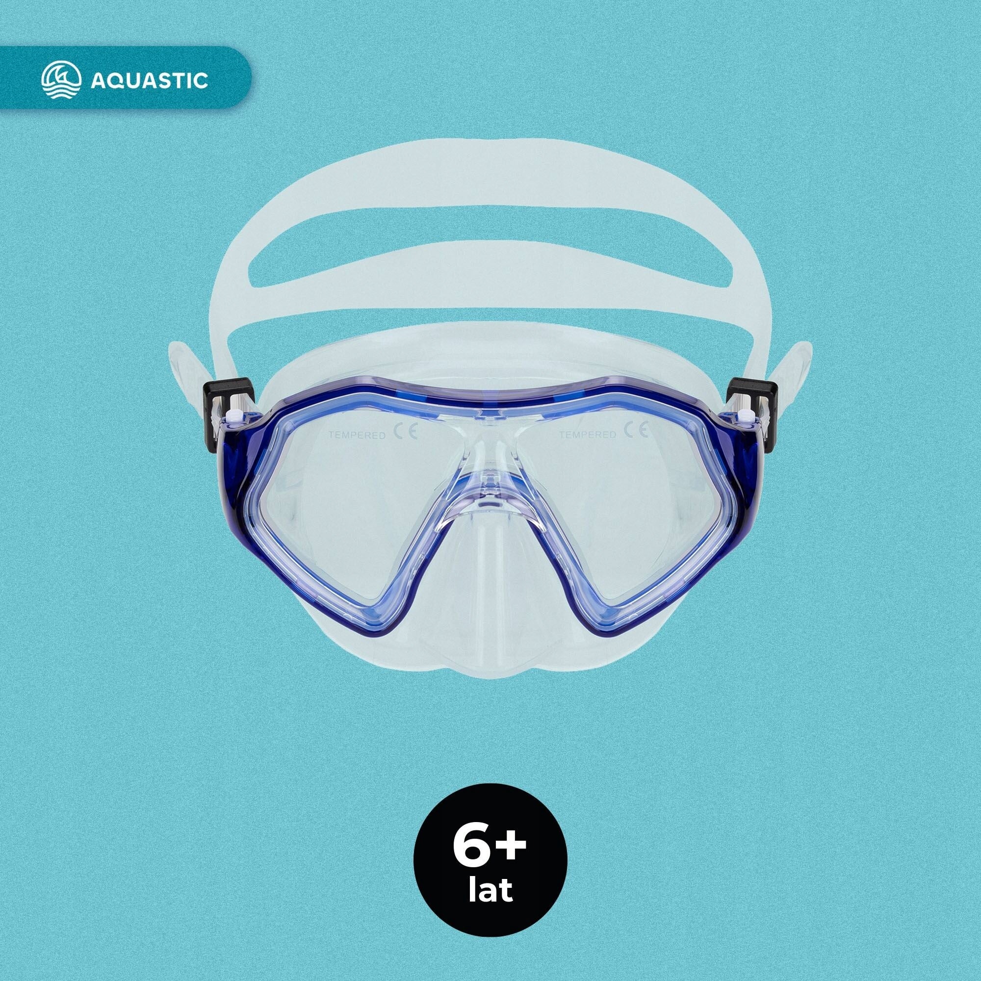 Children's Swimming Diving Mask SNORKELING AQUASTIC Shelly Brand Aquastic