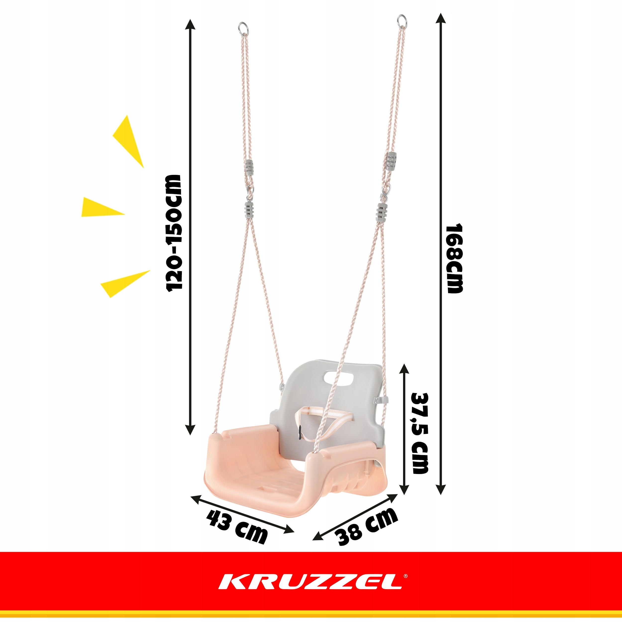 Children's Swing 3in1 Garden Strong for Home and Garden Grows with Baby Kid's age 6+ months