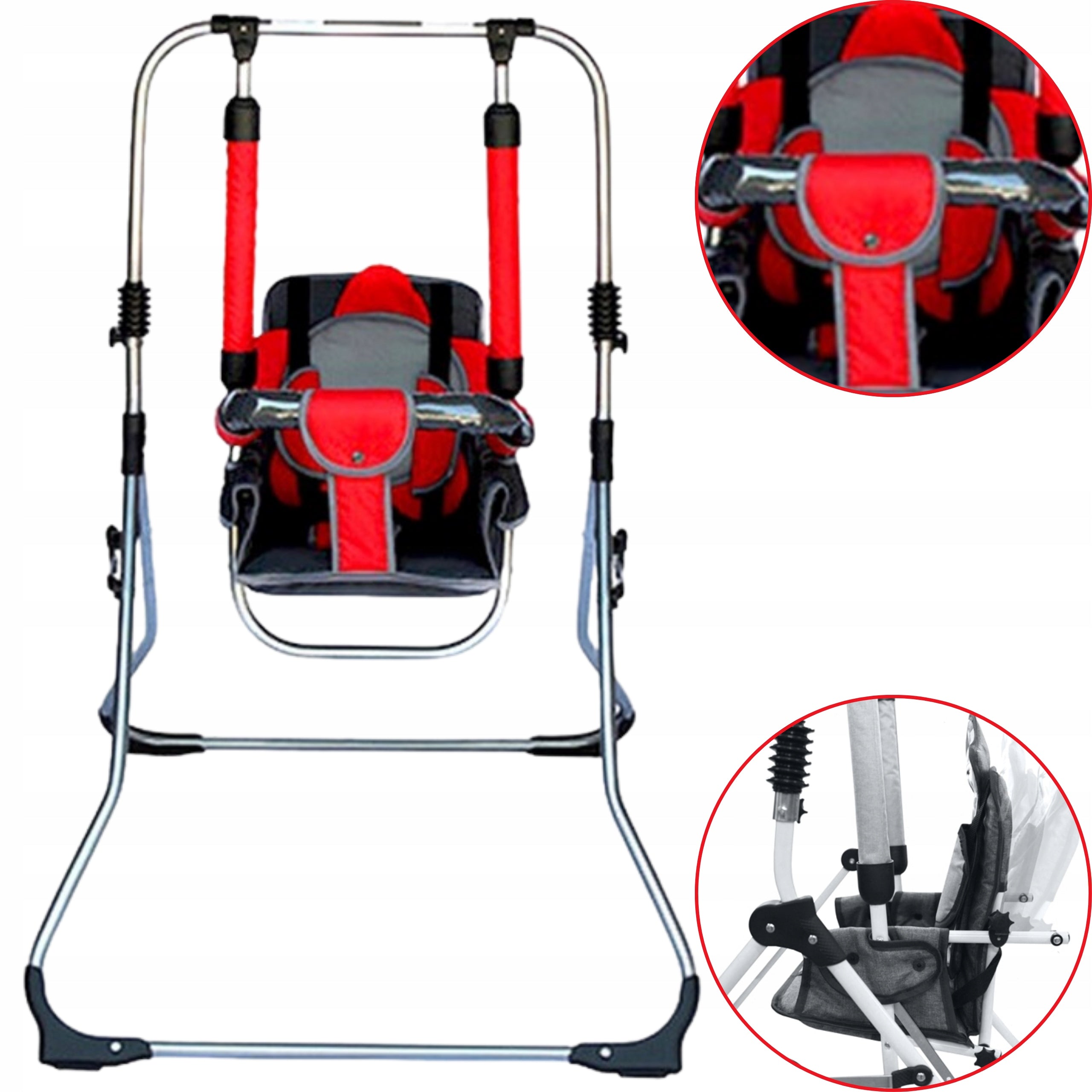 Children's Swing with Freestanding Folding Frame for Home Garden 3 in 1 Brand Skyline