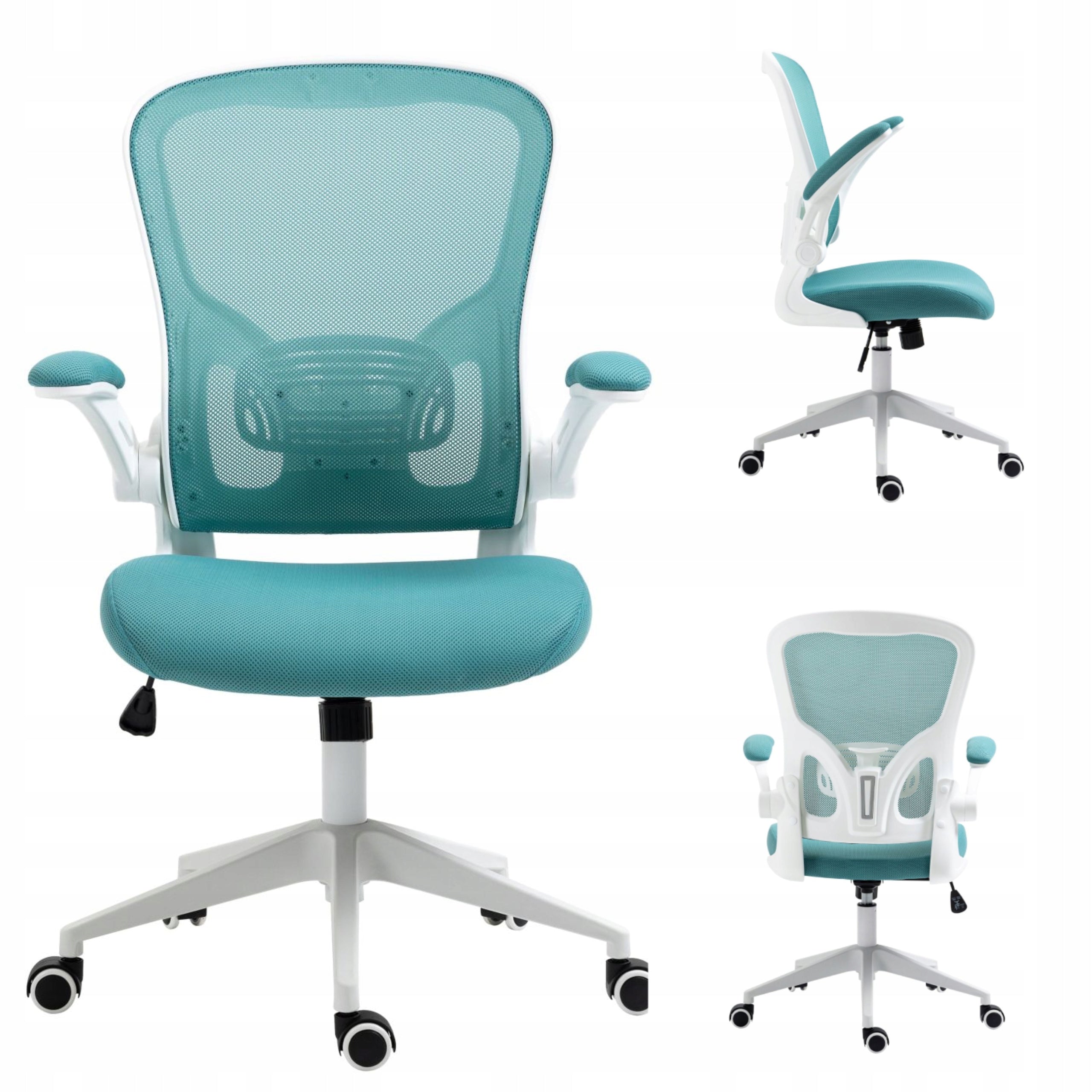 Children's Swivel Turquoise Chair Adjustable on Wheels for Desk Brand Furnitex