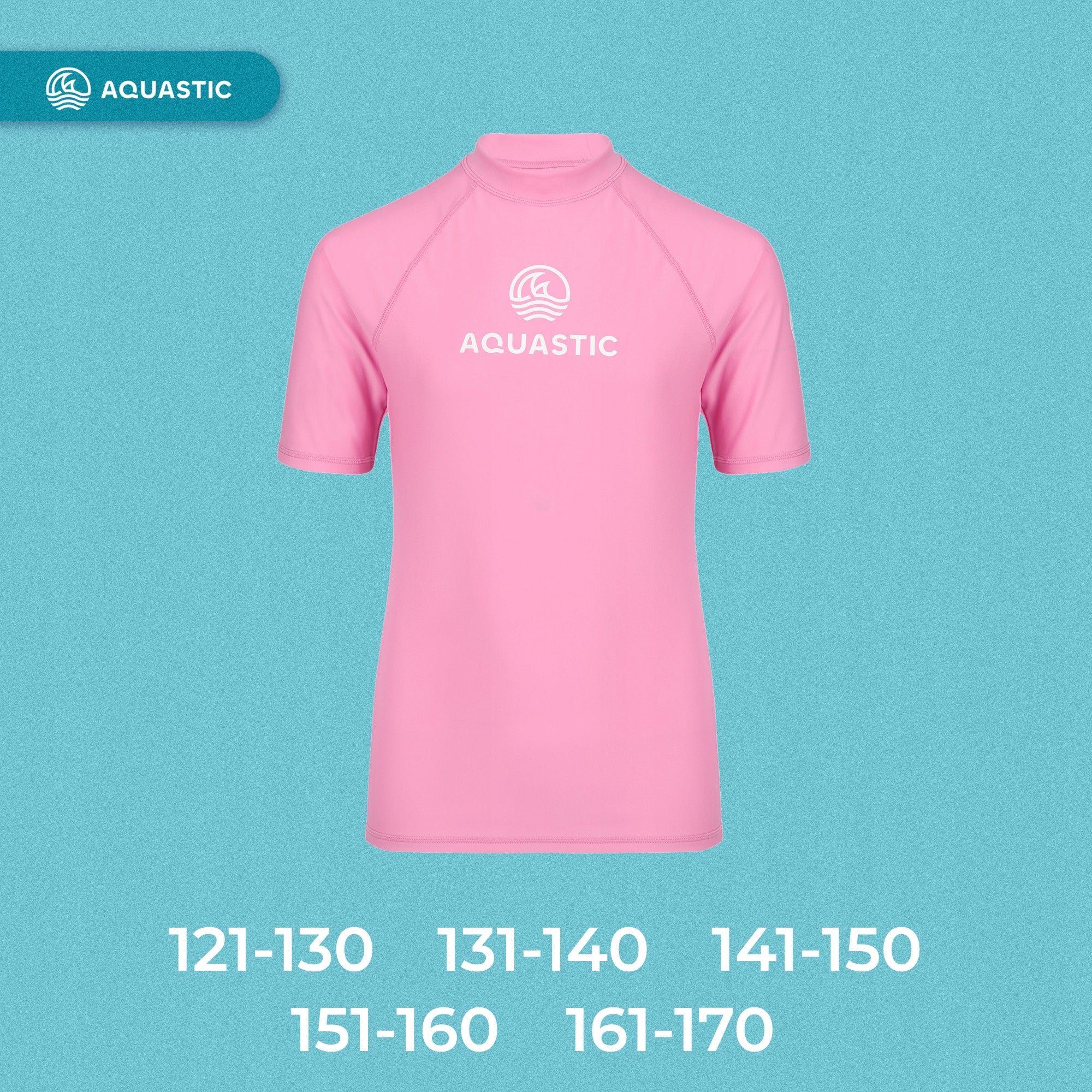Children's T-shirt AQUASTIC Rimos UV 50+ UPF pink 141-150 QUICK-DRYING Brand Aquastic