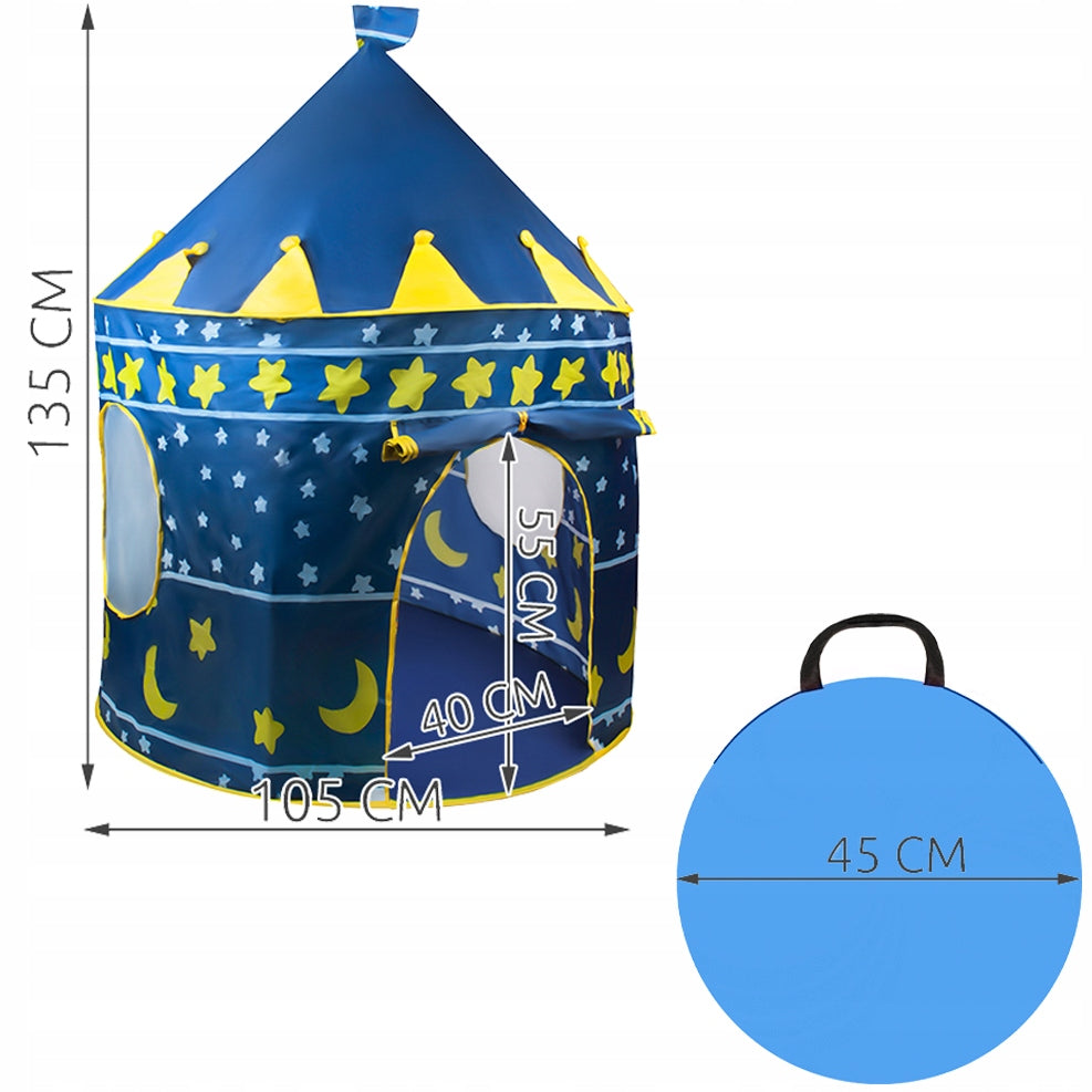 Children's Tent Cottage Castle for Home Garden Room Garden Palace Large Color blue