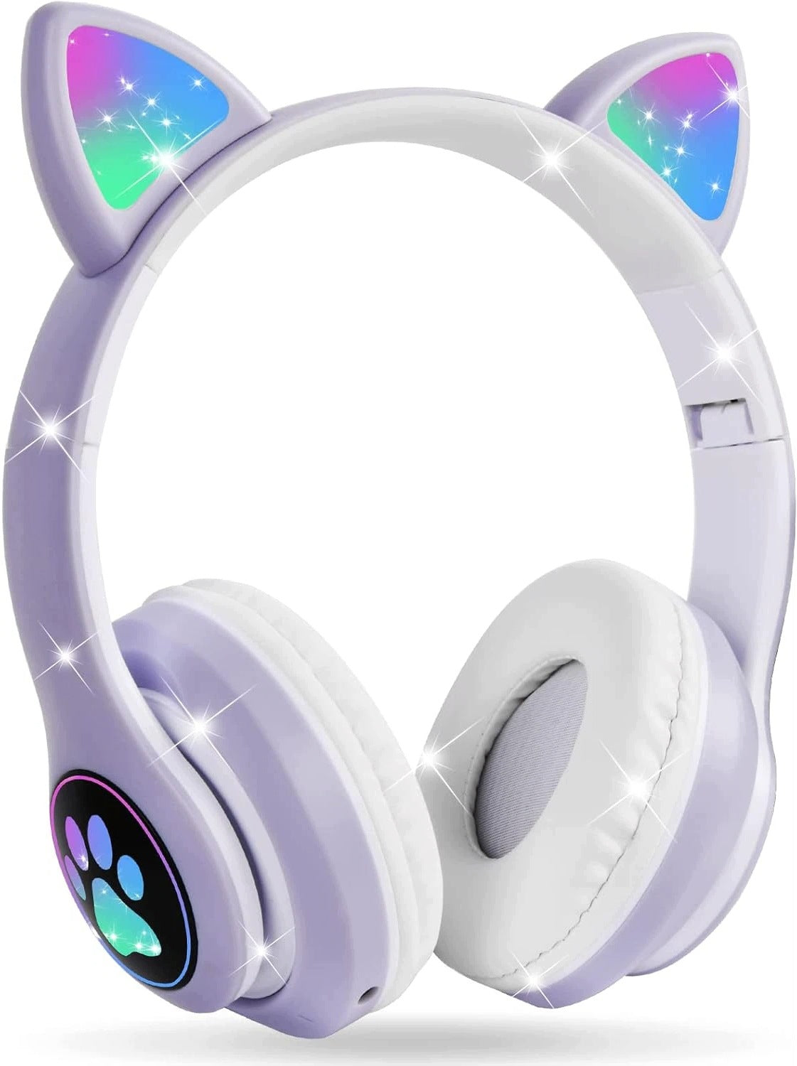Children's Wireless Headphones Kitten LED Bluetooth 5.0 for Children