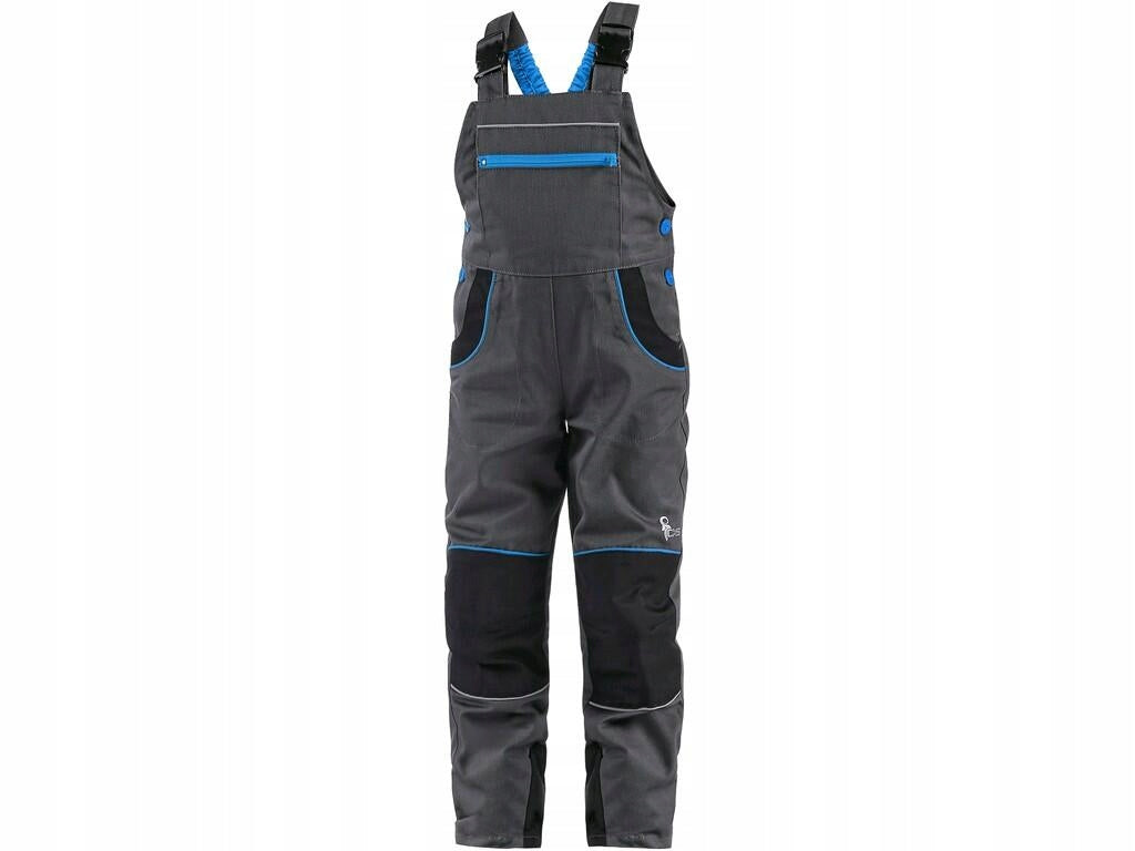 Children's Work Pants Gardeners Reinforced Adjustable BLUE r150