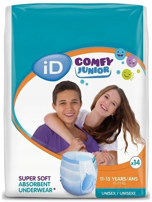 Children's absorbent panties ID Comfy Junior Pants 11-15 years 35-55 kg 14 pieces