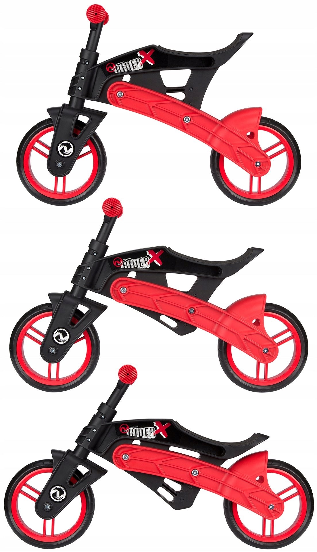 Children's adjustable balance bike for one year durable NIJDAM up to 5 years Color black