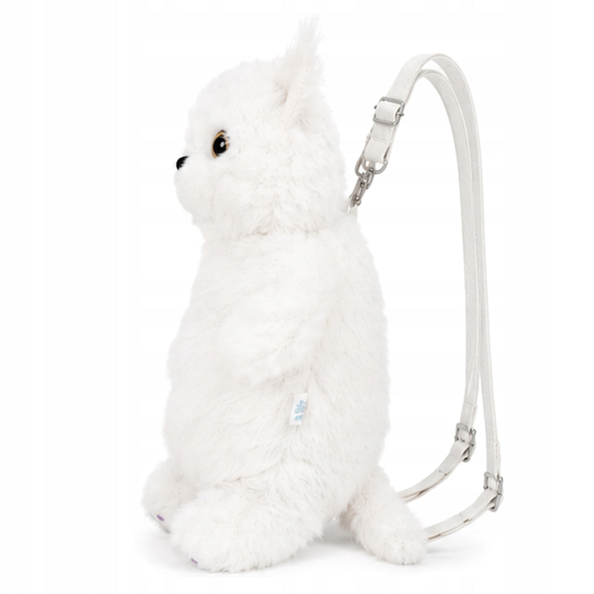 Children's backpack Plush Toy KITTEN Lynx for children girls WHITE Main pattern animal print