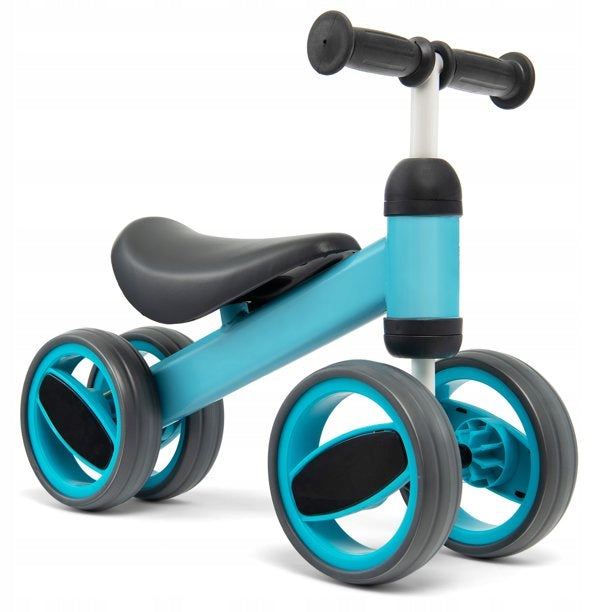 Children's balance bike 4-wheel without pedals from 1 to 2 years Blue Packaging status original