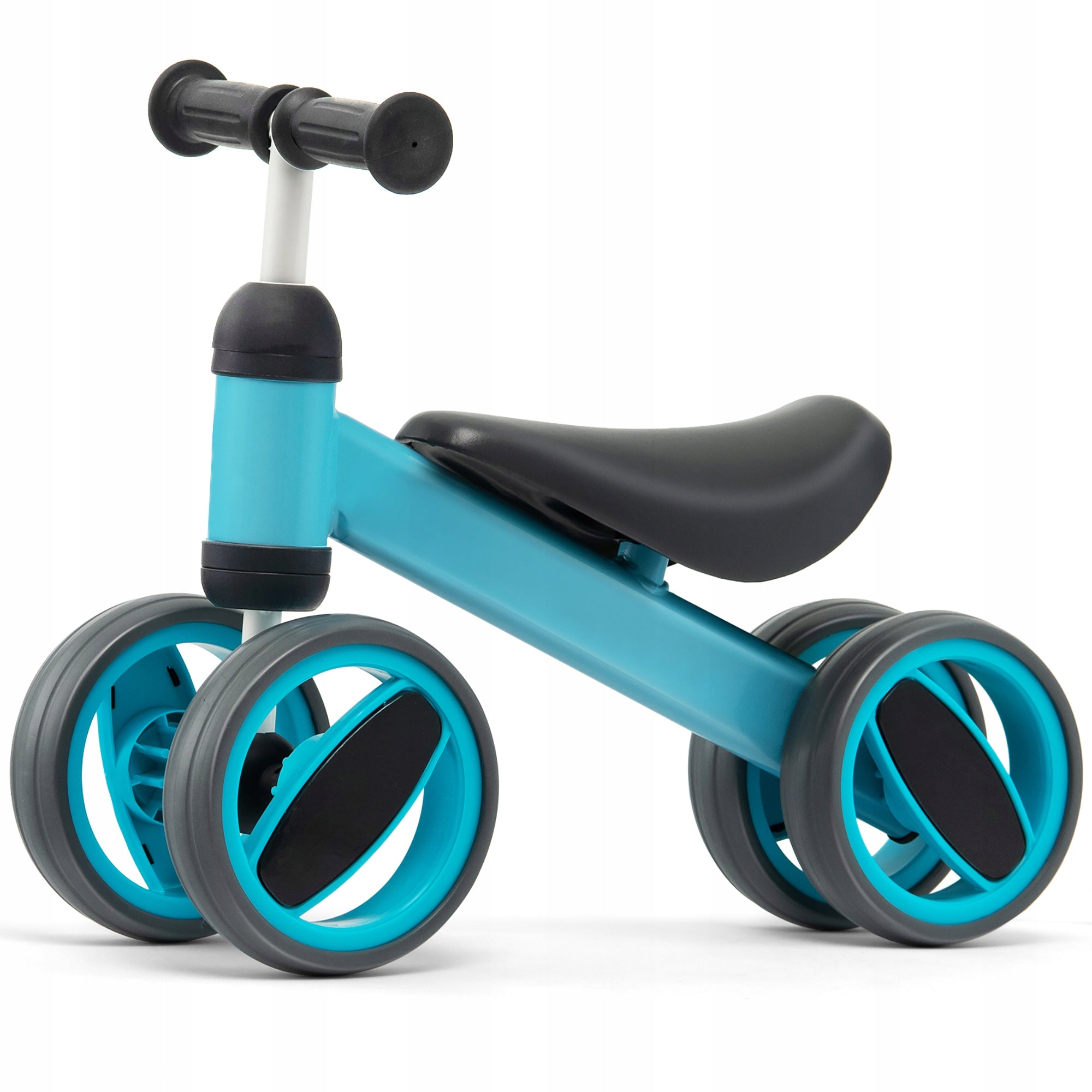 Children's balance bike 4-wheel without pedals from 1 to 2 years Blue
