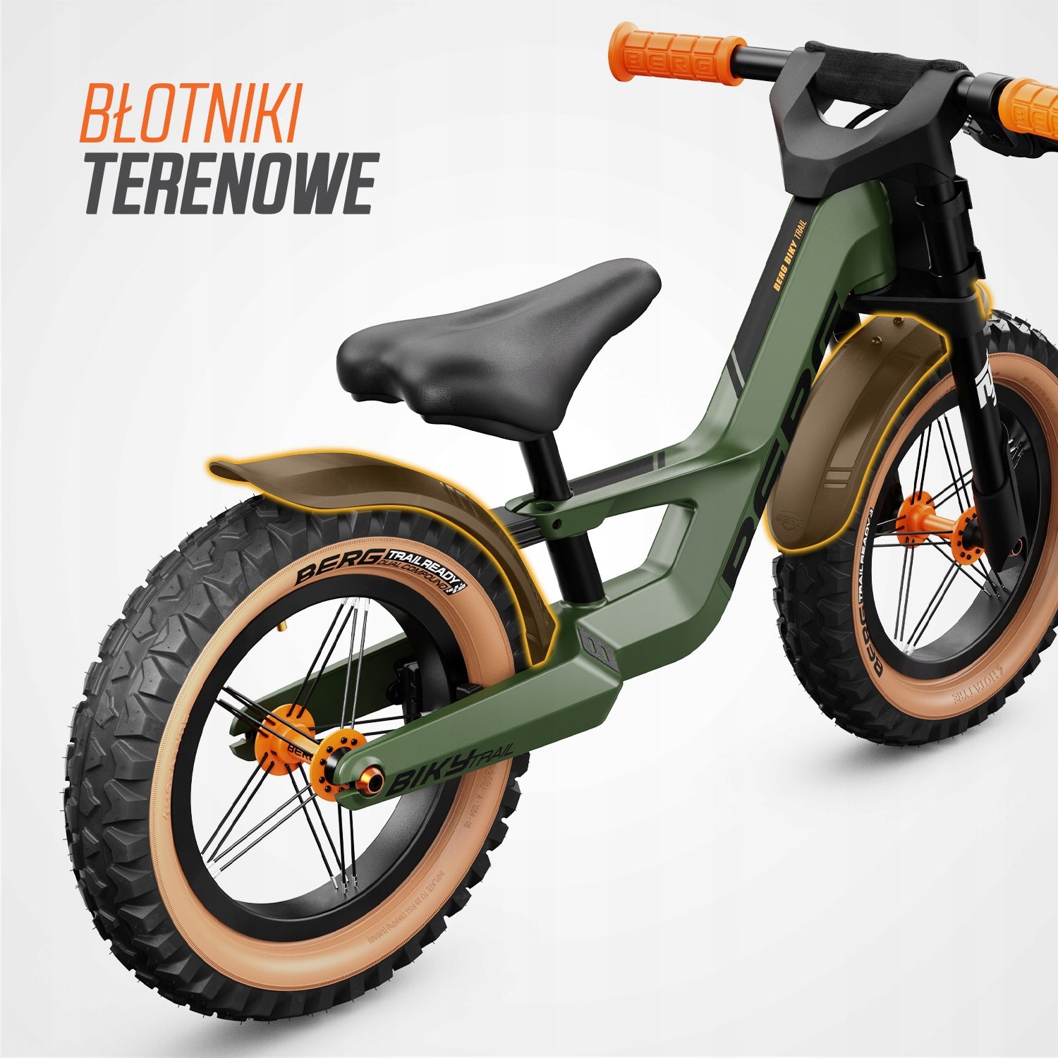 Children's balance bike BERG Biky Trail 12 inches from 2,5 green Brand Berg