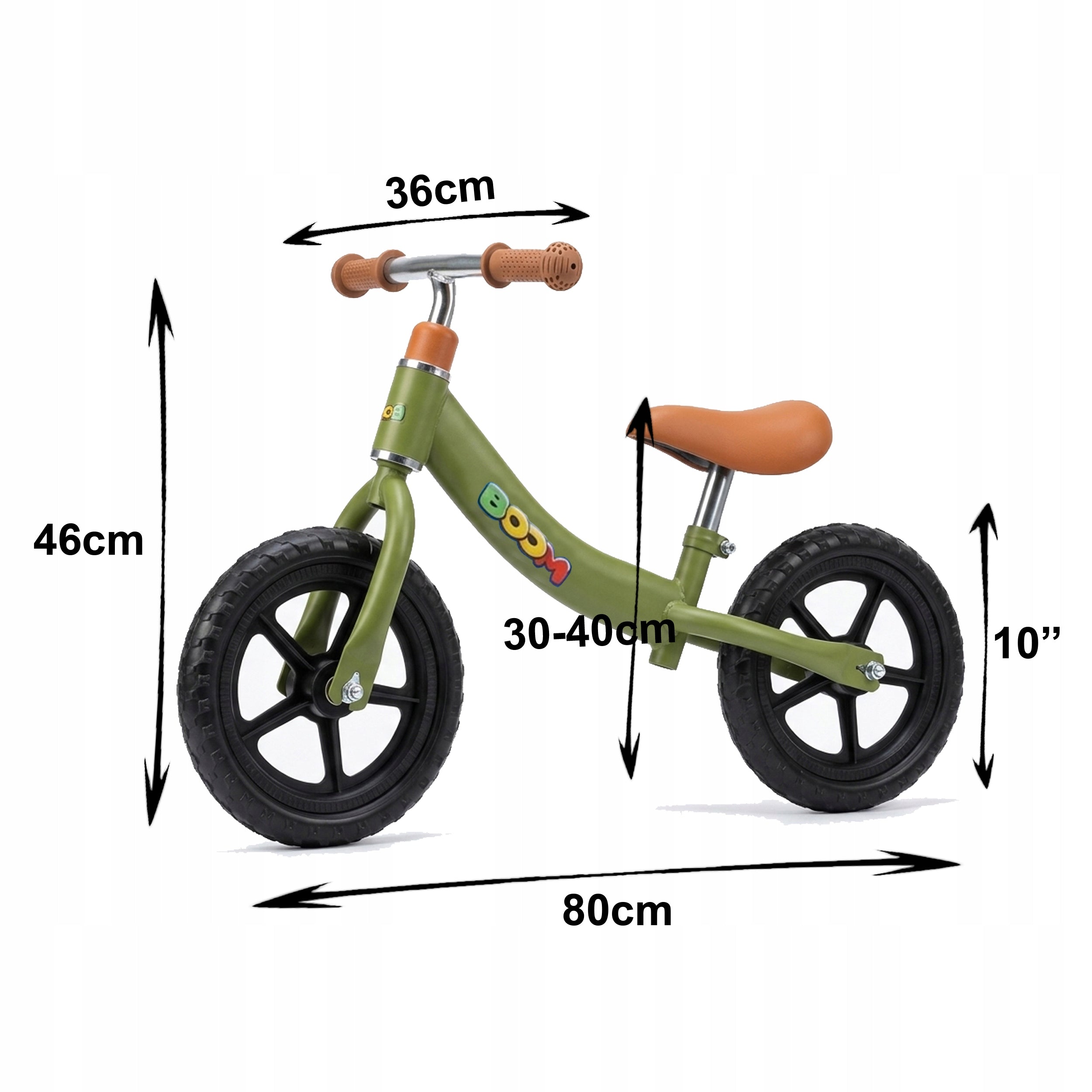 Children's balance bike BOOM foam tires light 1,5 kg GREEN Manufacturer code 5904353841103