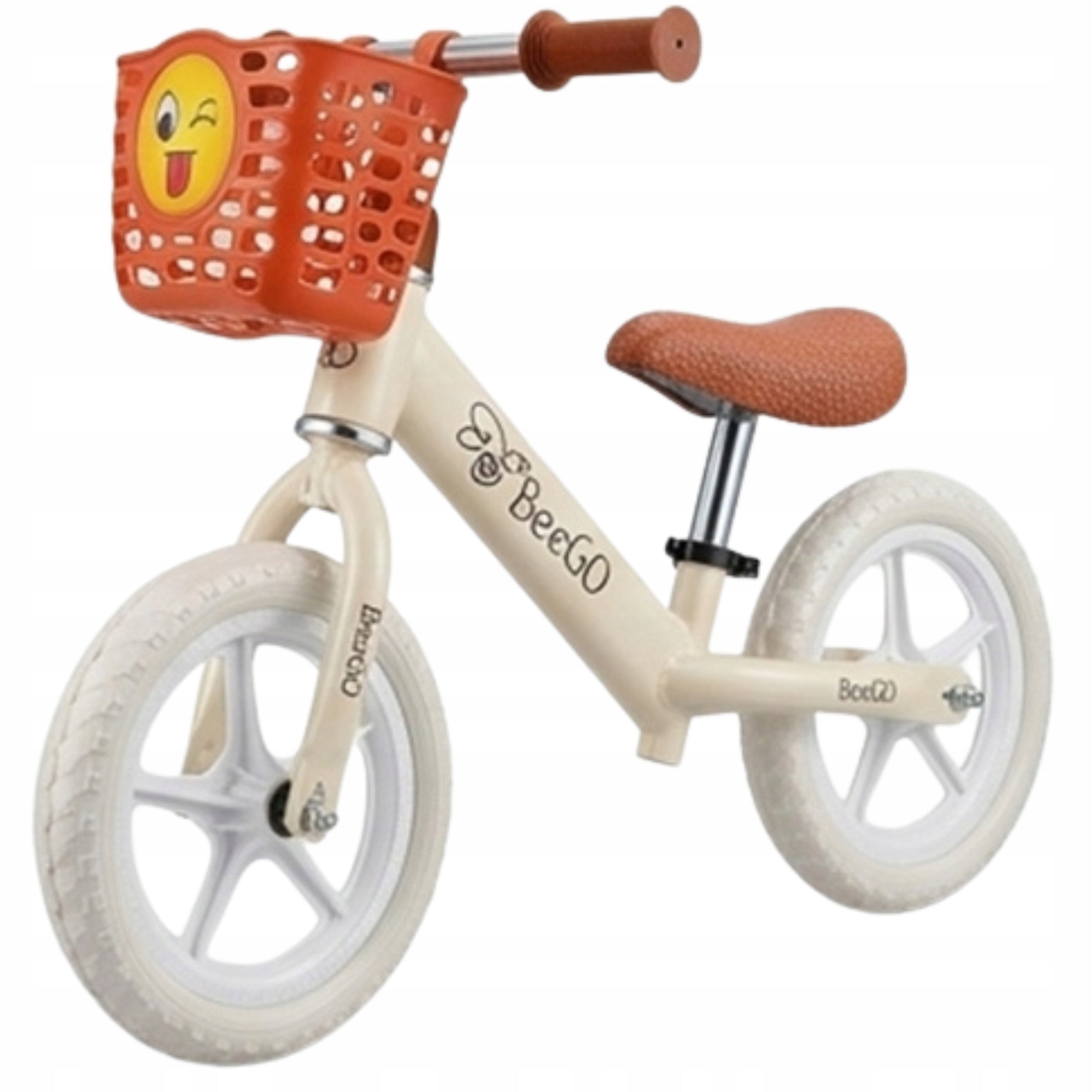 Children's balance bike BeeGO 12 inches from 2,5 sand beige gift