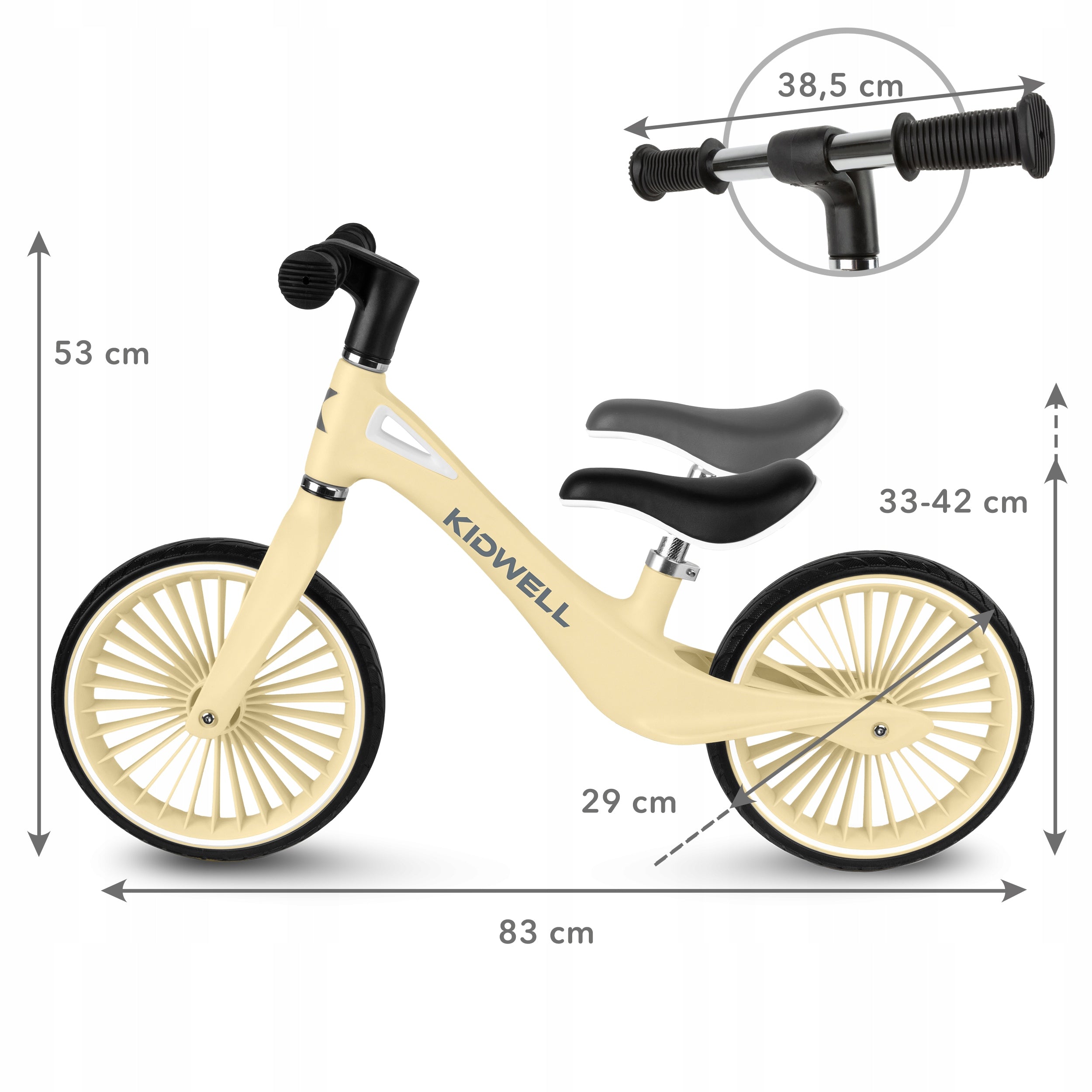 Children's balance bike Kidwell Nix Yellow yellow Brand Kidwell