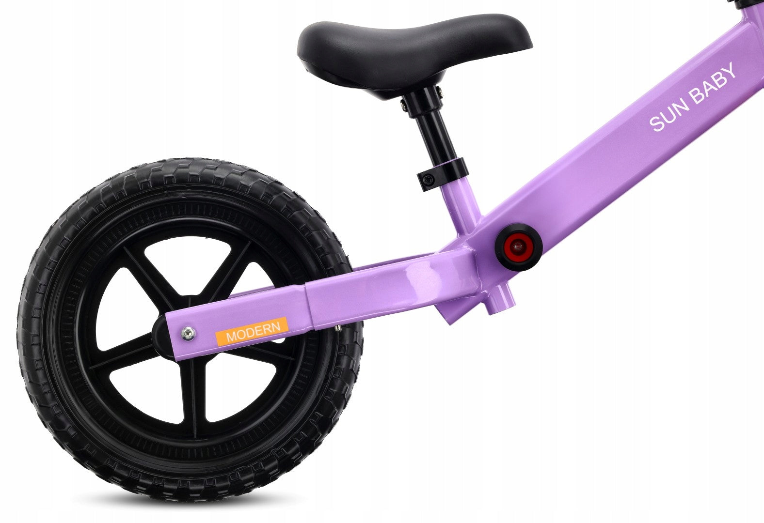 Children's balance bike Lightweight 2,9 kg EVA foam Modern lilac orange Model ModernLiliowy