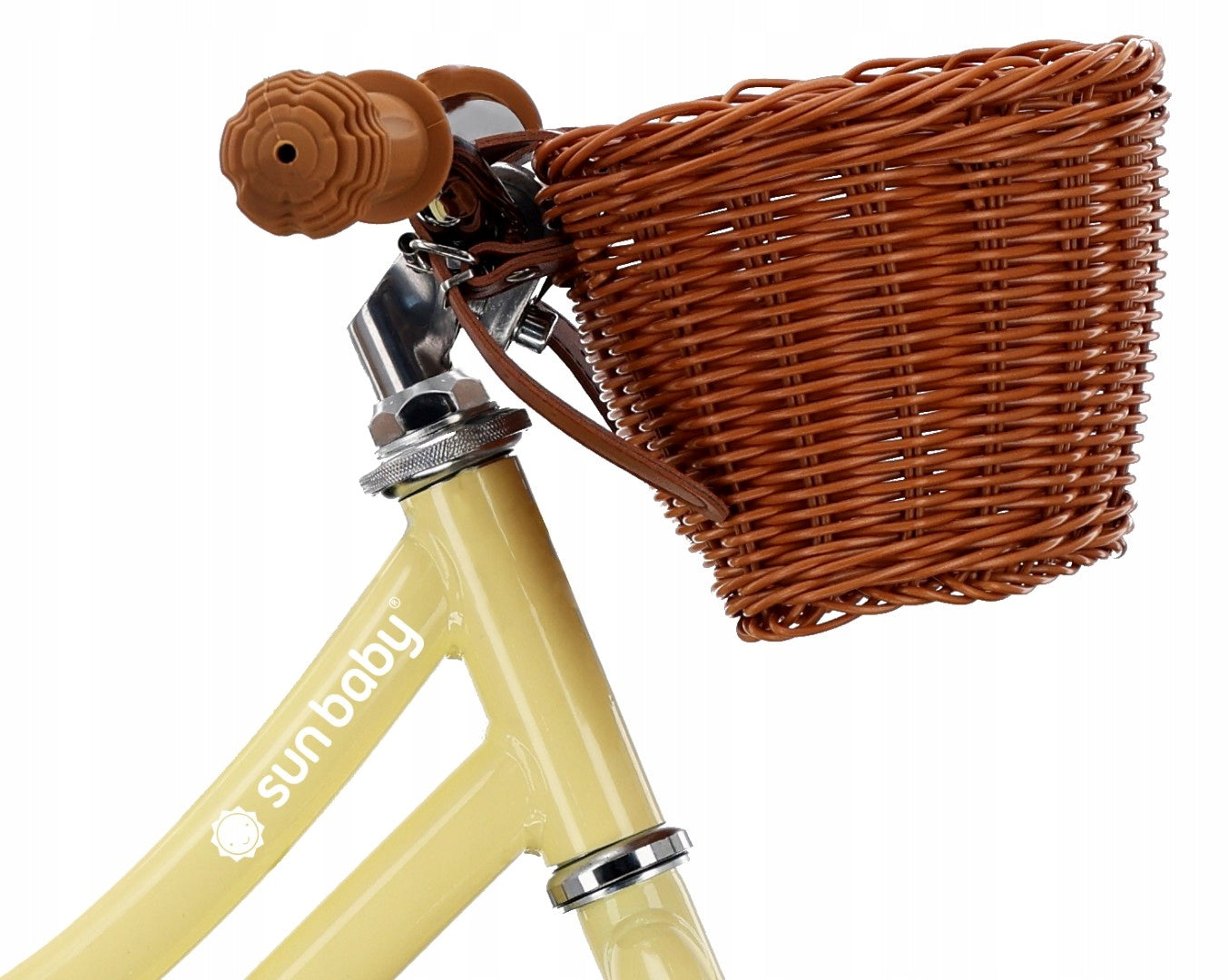 Children's balance bike Lightweight 3,9 kg Retro pumped wheels Basket Classic Color beige