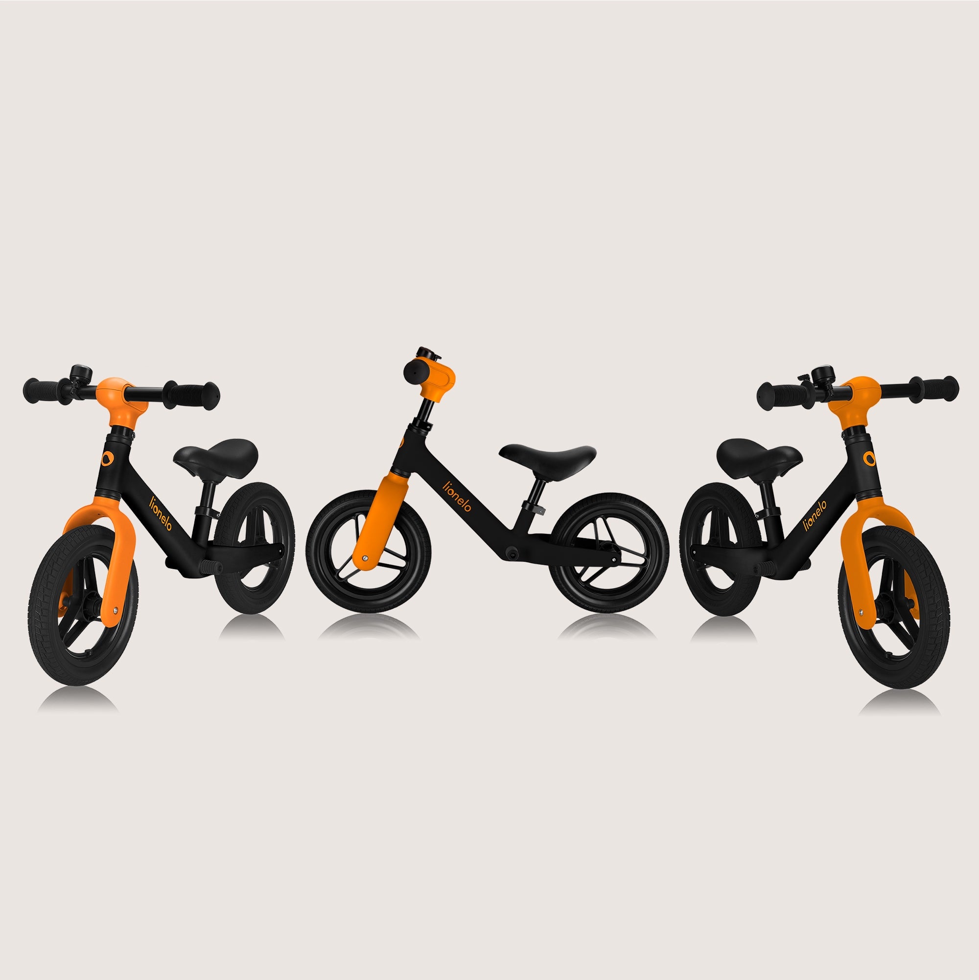 Children's balance bike adjustable maintenance-free wheels Lionelo Toni Manufacturer code LO-TONI BLACK ORANGE