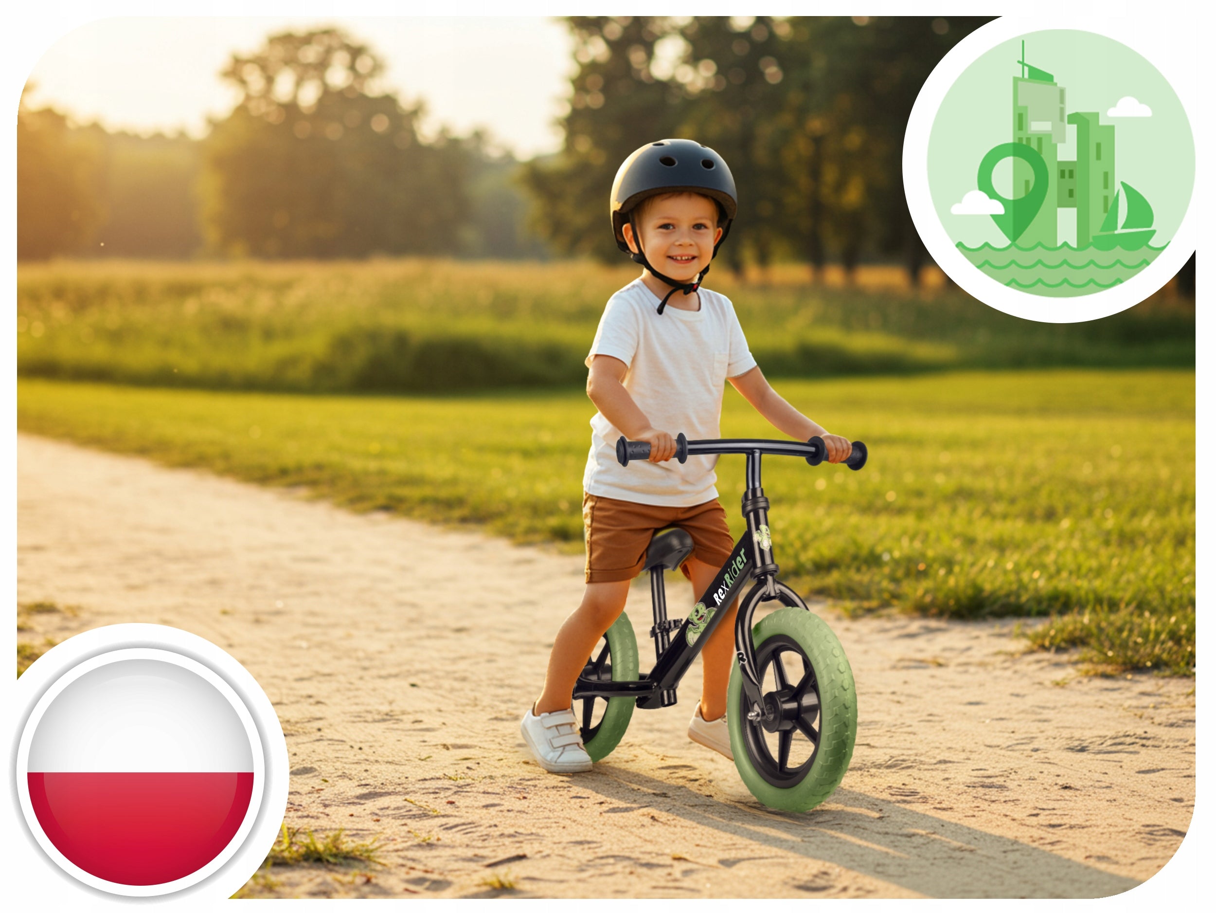 Children's balance bike rider light stable Ricokids Model RK-607