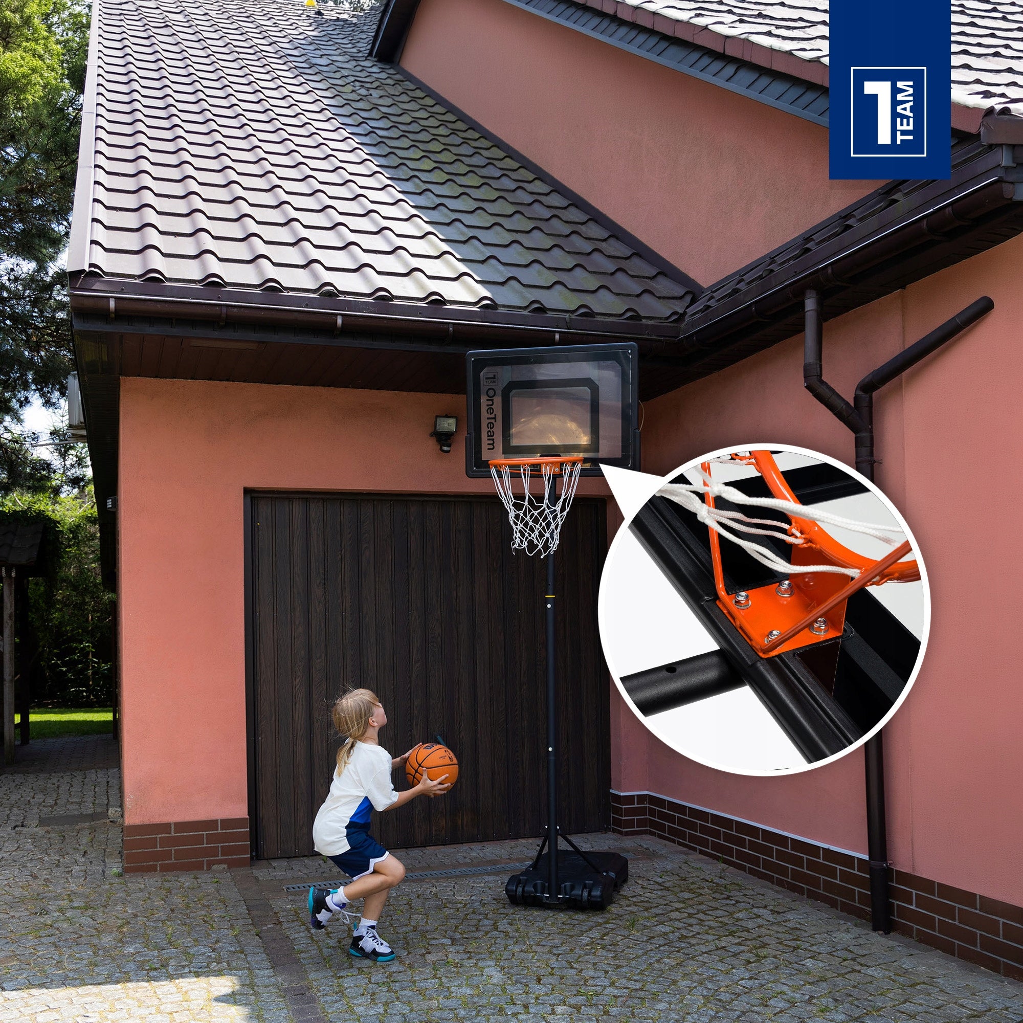 Children's basket / OneTeam BH03 / portable basketball adjustable 160-210 cm Brand OneTeam