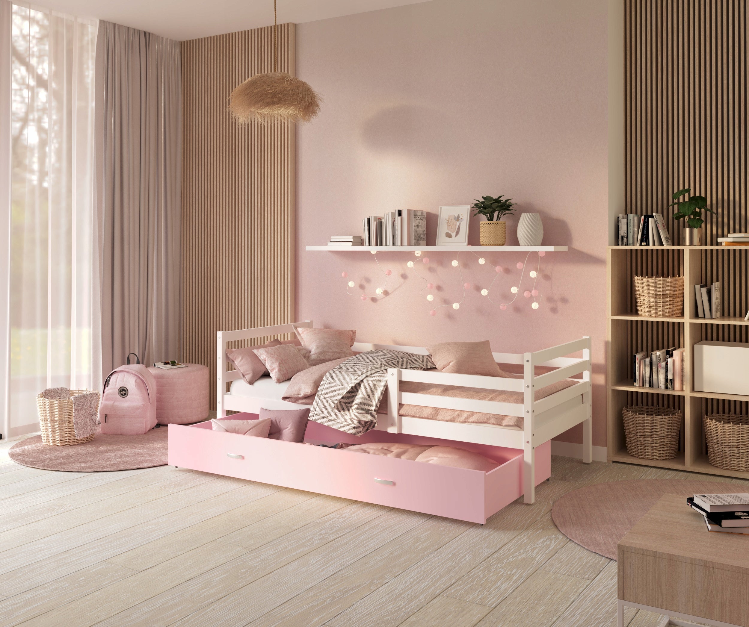 Children's bed 160x80 one-storey grey JACEK P Brand AJKmeble
