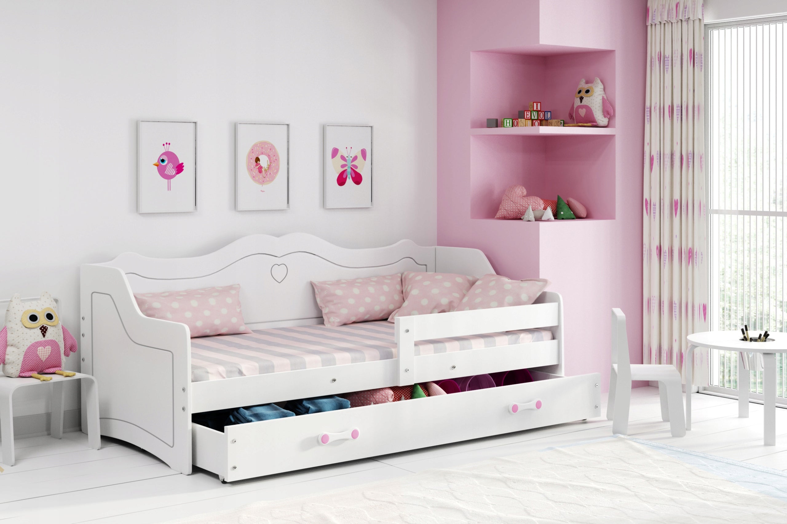 Children's bed Julia 160x80 white with mattress from Interbeds Brand INTERBEDS