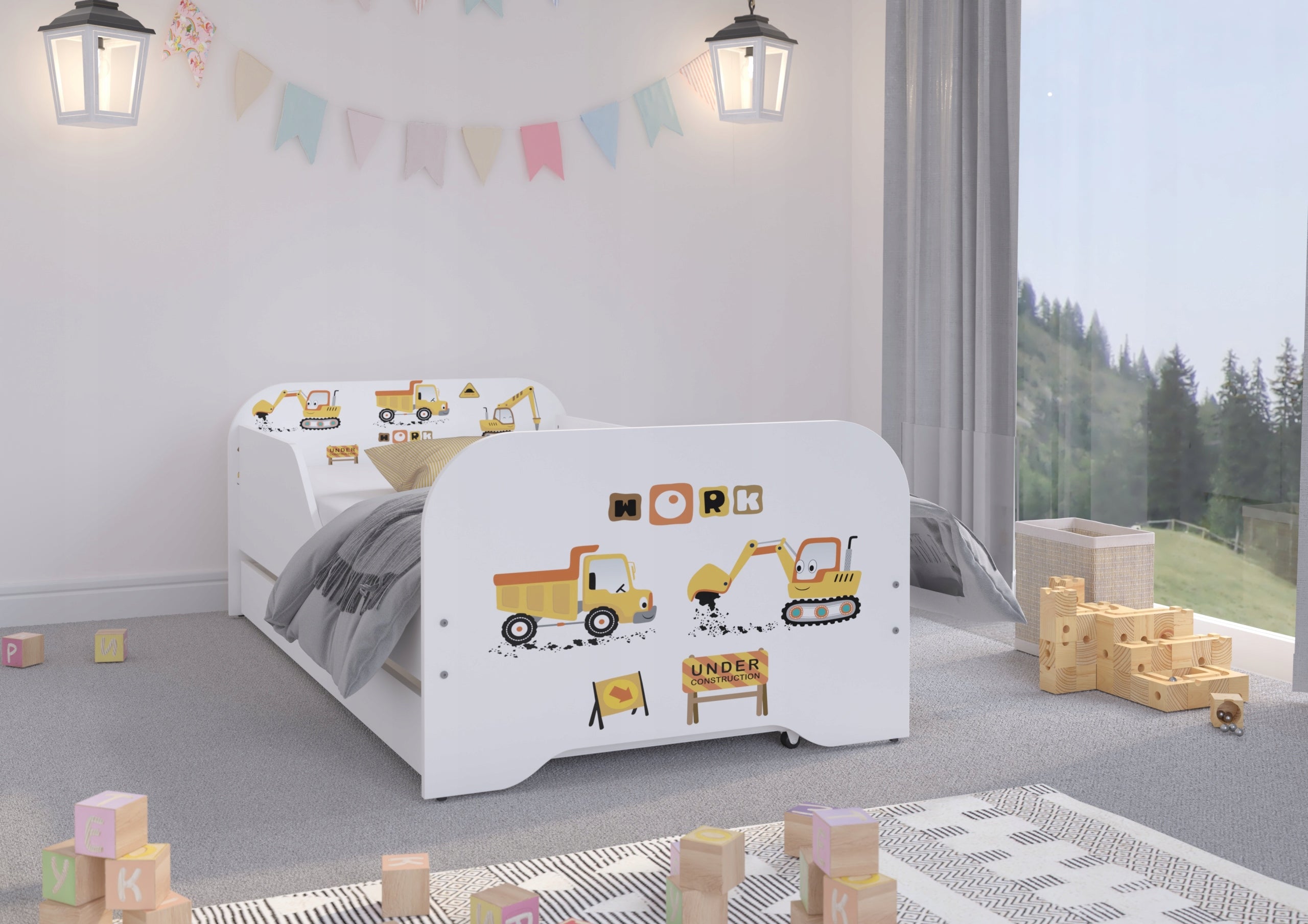 Children's bed MIKI 140x70 + mattress + drawer ! Brand Wooden Toys