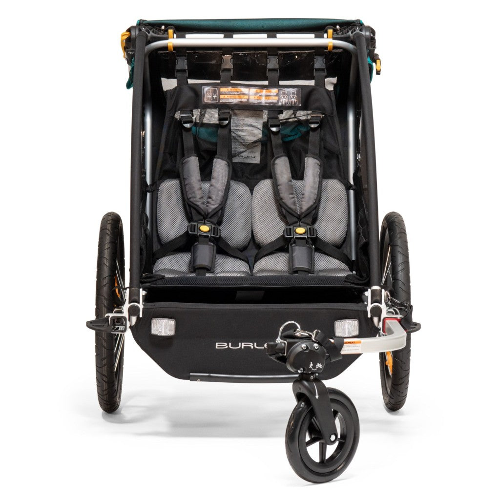 Children's bicycle trailer Burley ENCORE X turquoise 2 seater Brand Burley