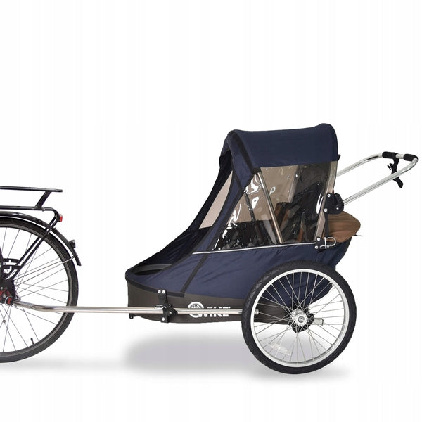 Children's bicycle trailer Wike Premium Double navy blue brown_n Packaging status original