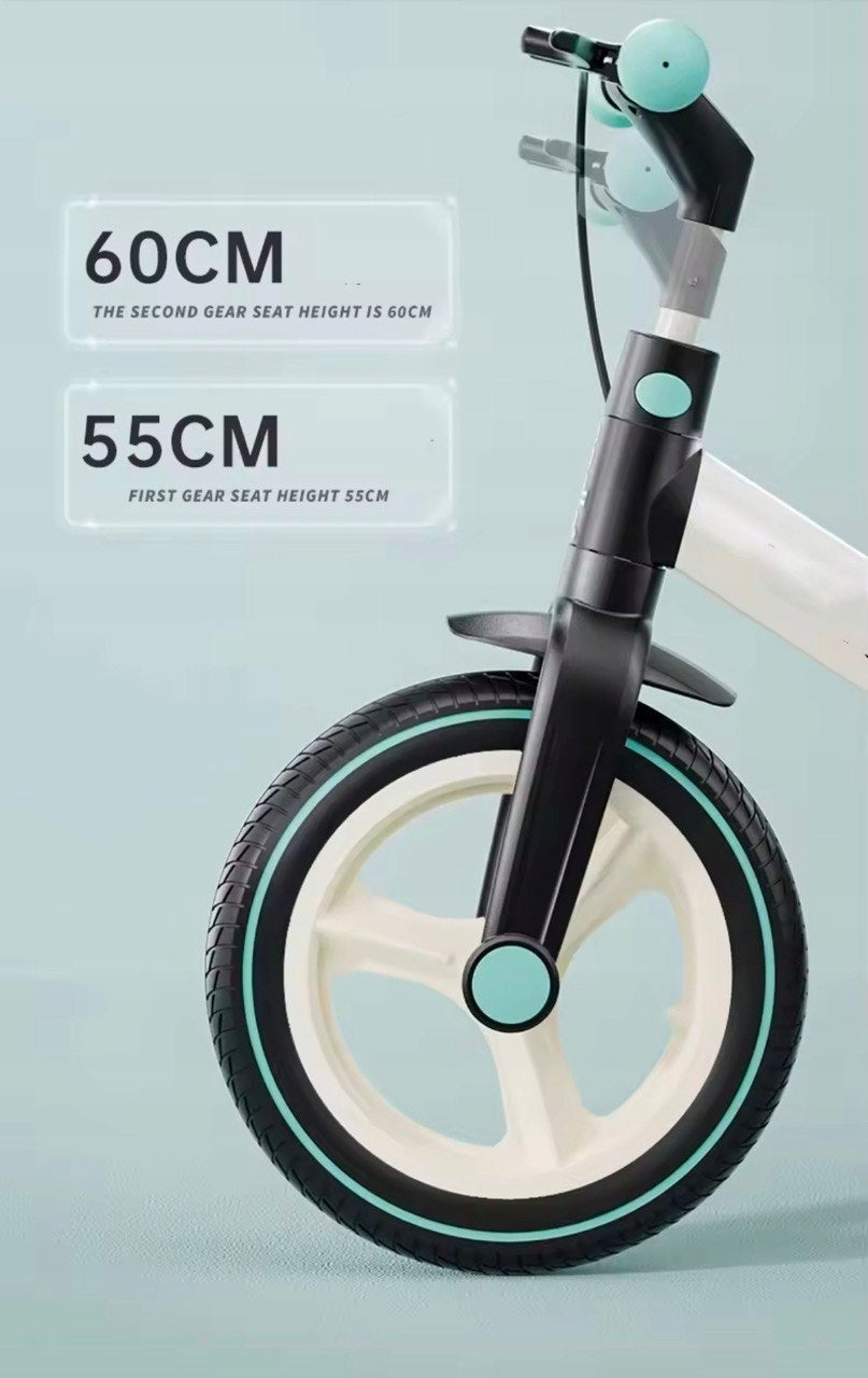Children's bike running classic side wheels rider 12"6IN1 MESERRA Color black blue pink multicolor yellow