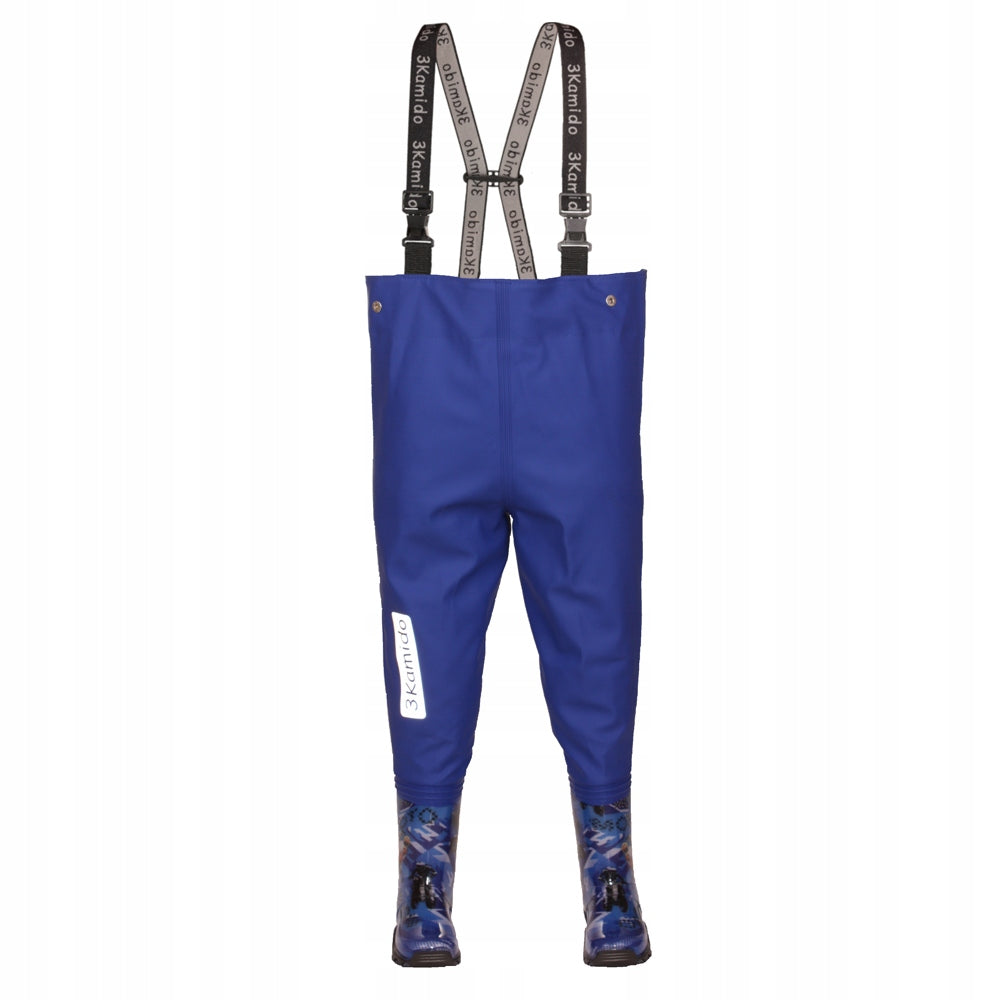 Children's bottoms 3Kamido, waders, waders -MOTORS, blue 34/35