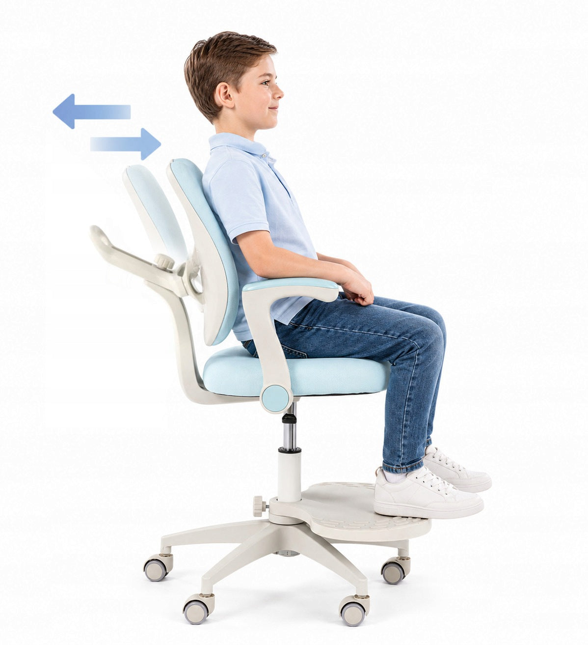 Children's chair for desk school swivel learning PANCO blue Halmar