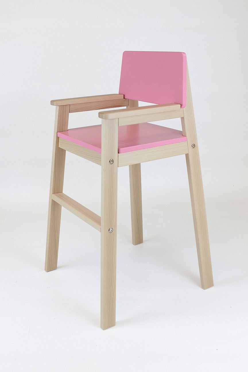 Children's chair for table beech wood HANIA Pink Packaging status original