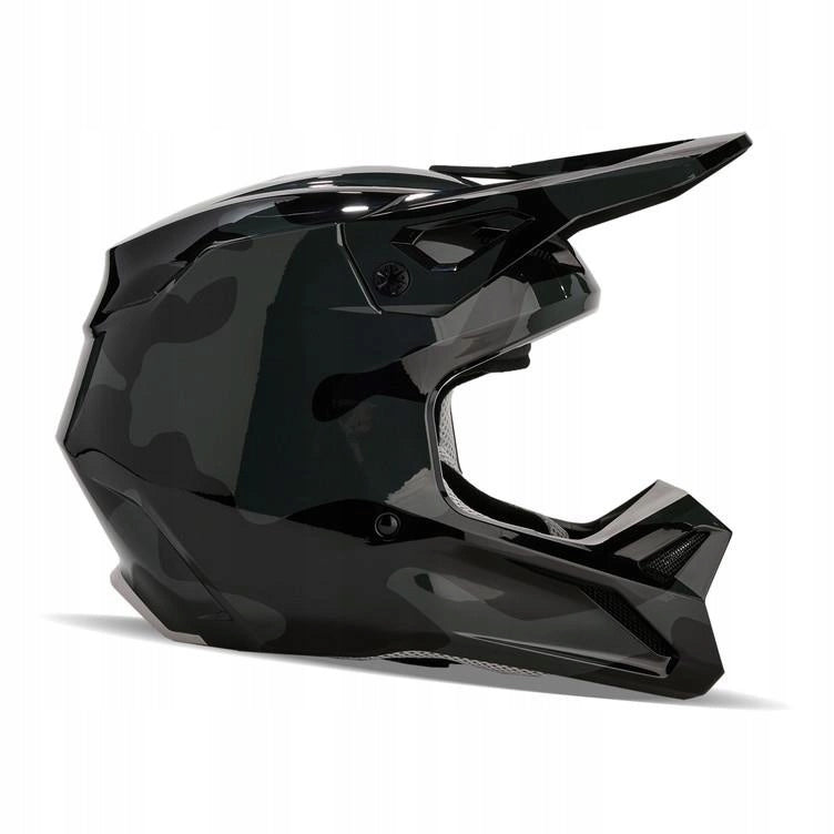 Children's cross helmet FOX JUNIOR V1 BNKR BLACK CAMO black gray freebies Size M